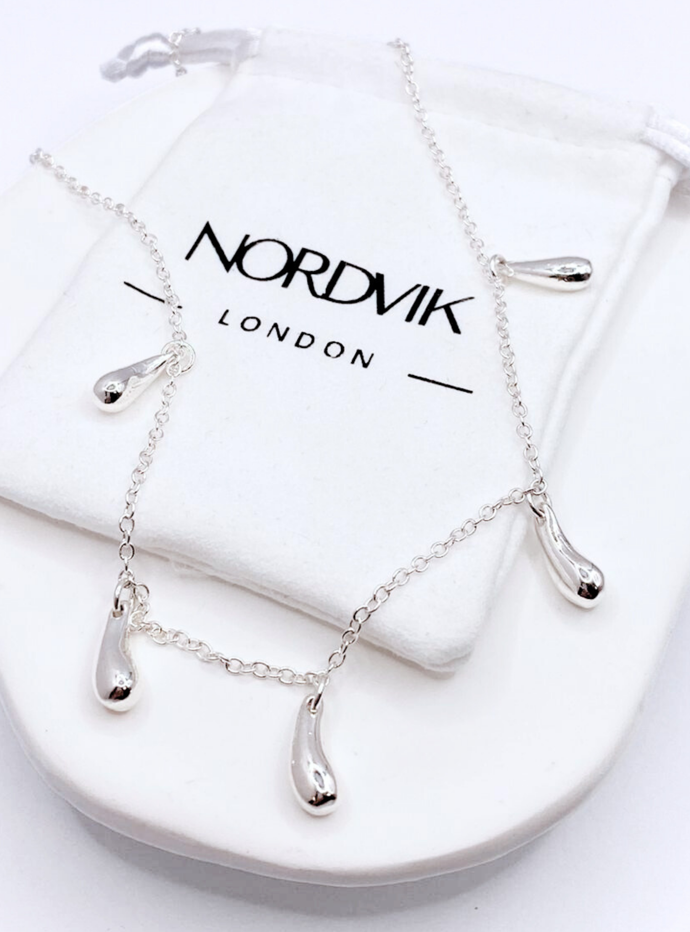 Collar De Plata 925, 5 Gotitas-3