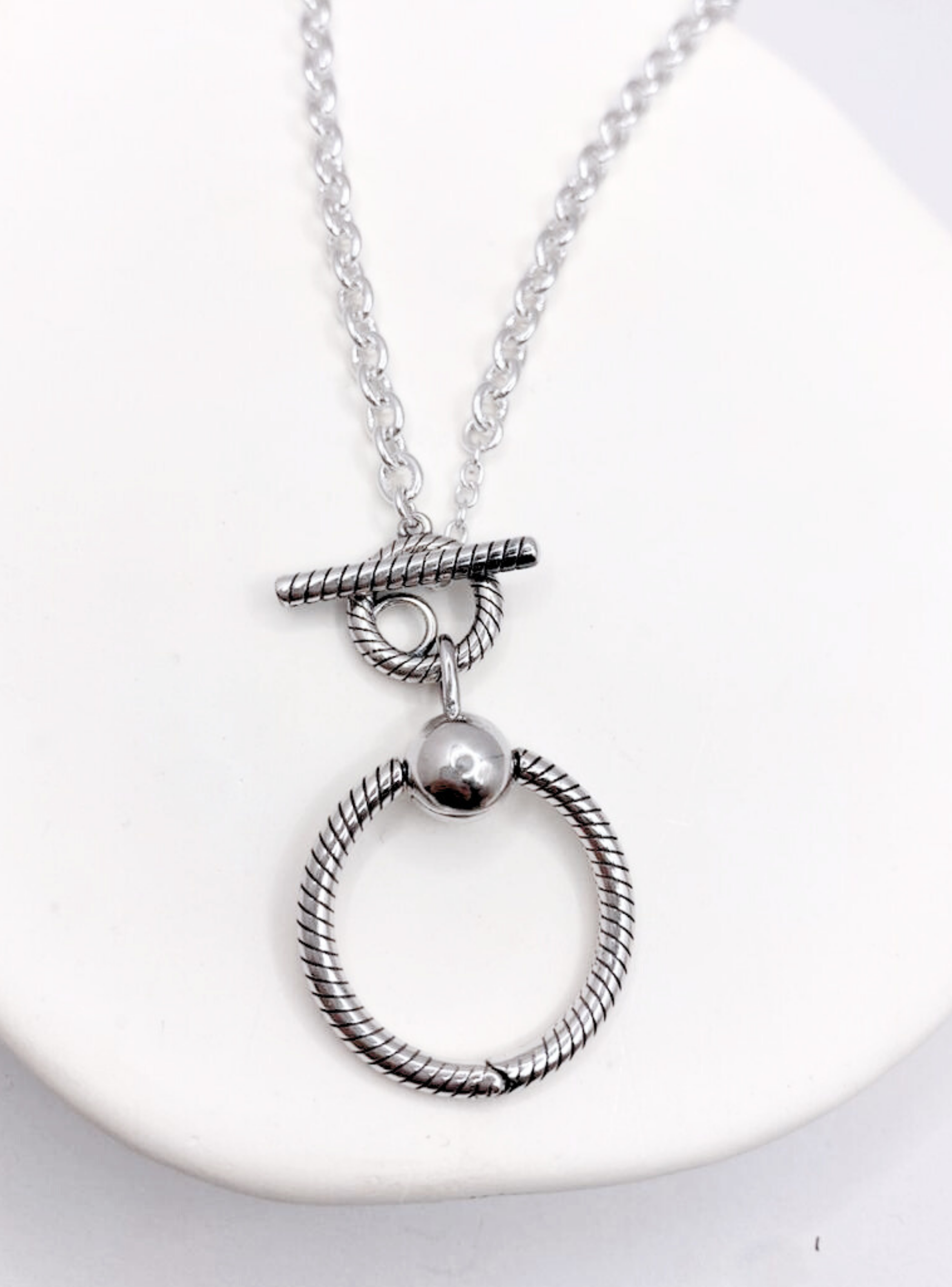 Collar Cierre OT, Eslabones para Charms, Plata 925, Regalo Mujer-4