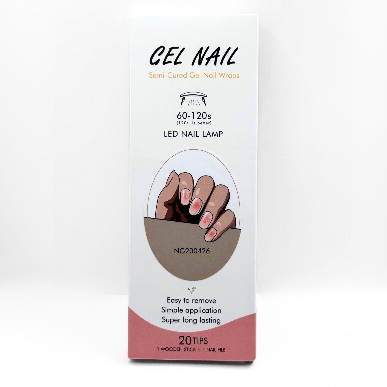 Pack Sticker Uñas Gel Autoadhesiva + Lámpara Uv Led 6w - Ombre Mariposa -1