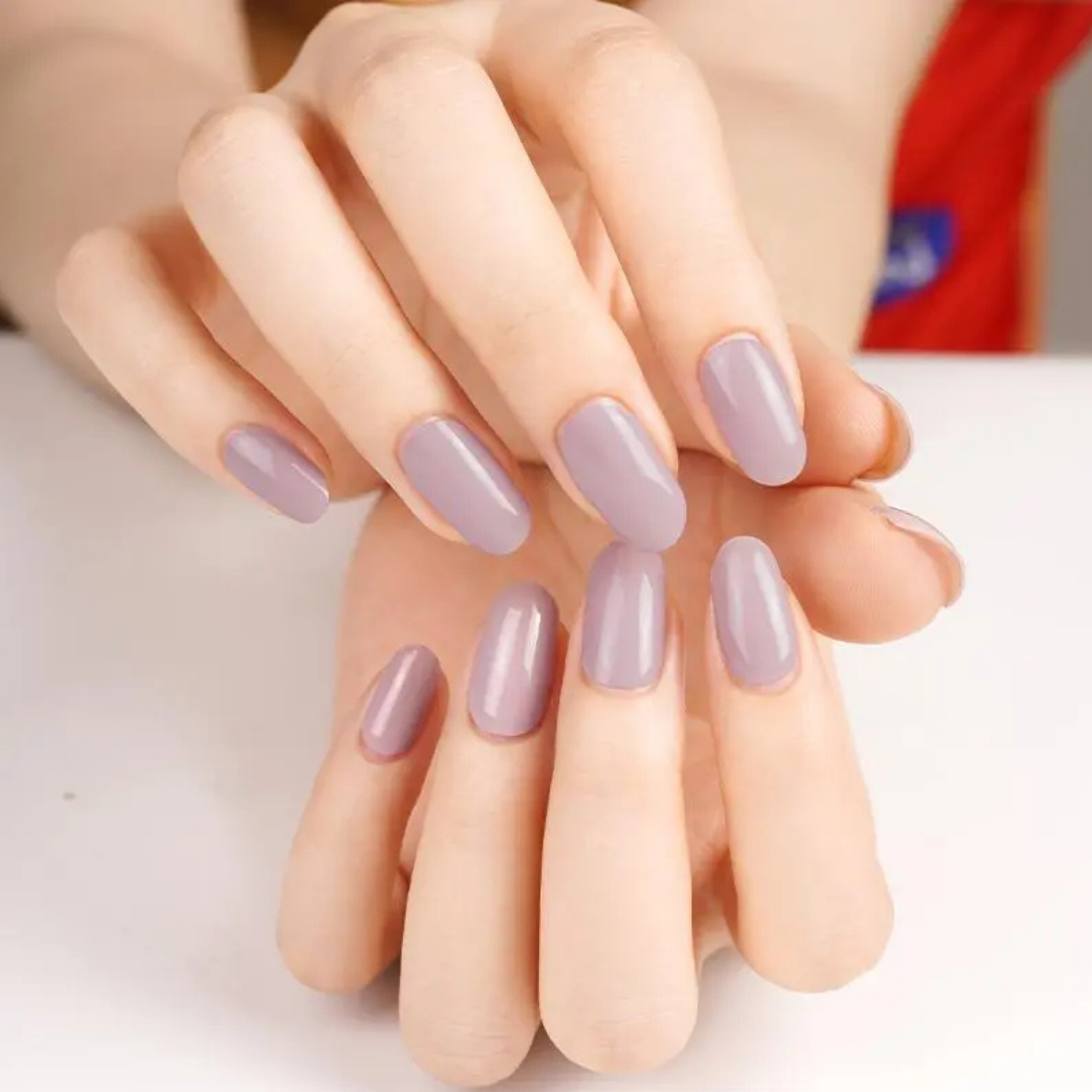 Uñas Gel Semi Curado, Lila Solido, Sticker Para Lampara Uv-3