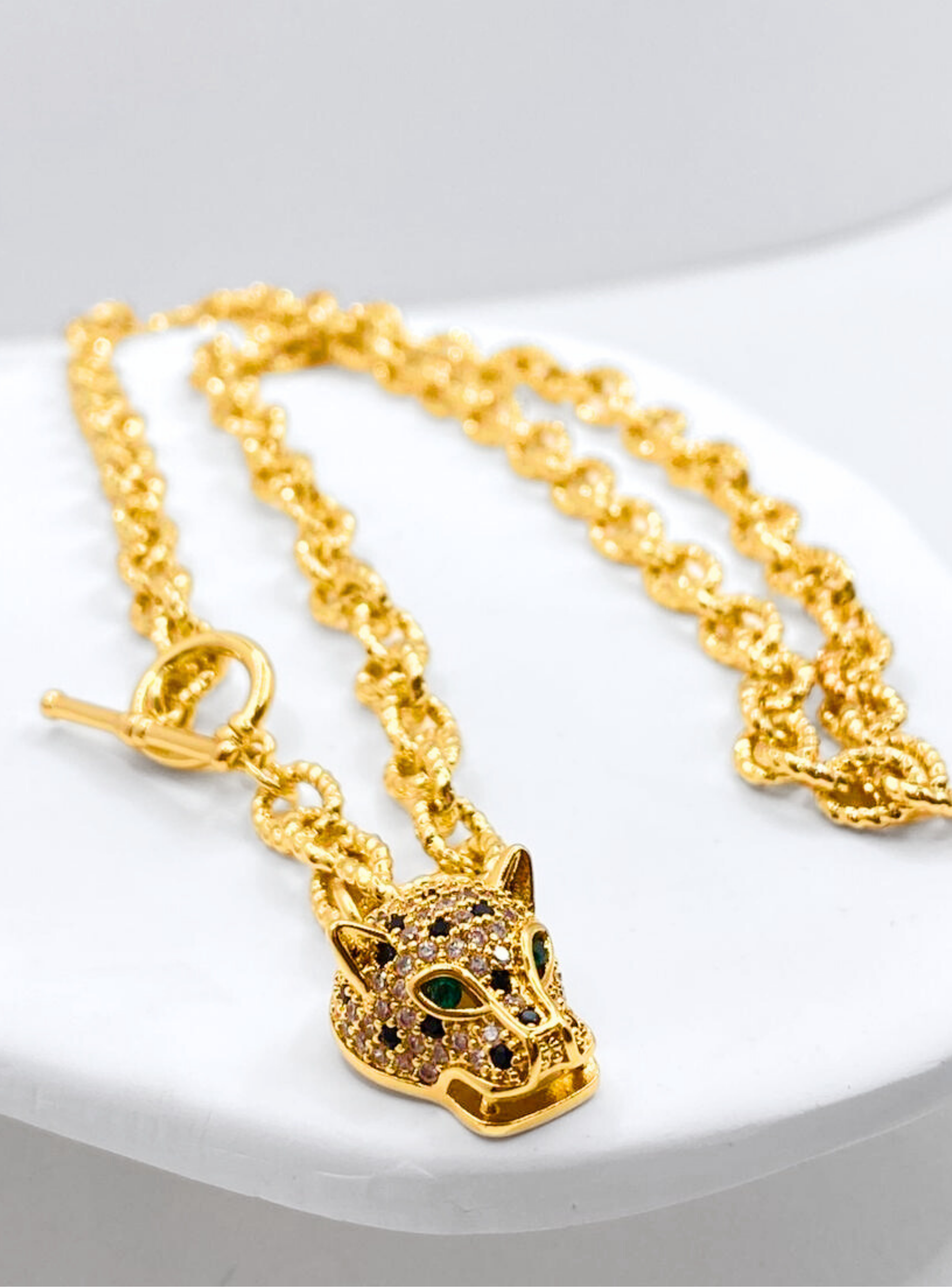 Collar Cabeza de Leopardo en Oro, Poder y Elegancia en Cada Detalle-5