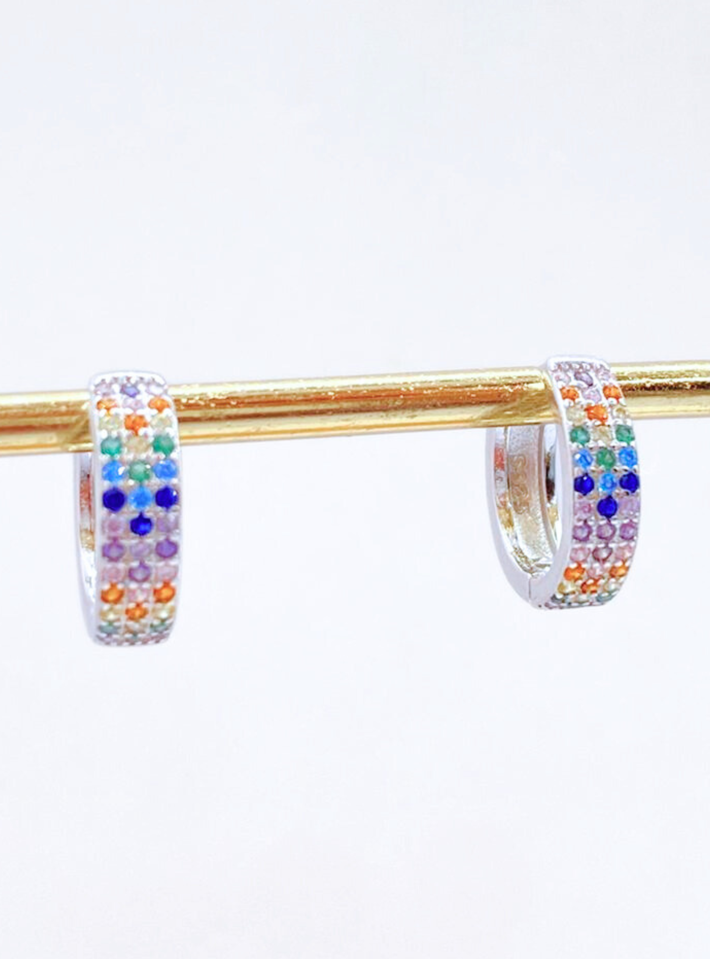 Aros Argollas Pride Circones De Colores, Plata 925-2