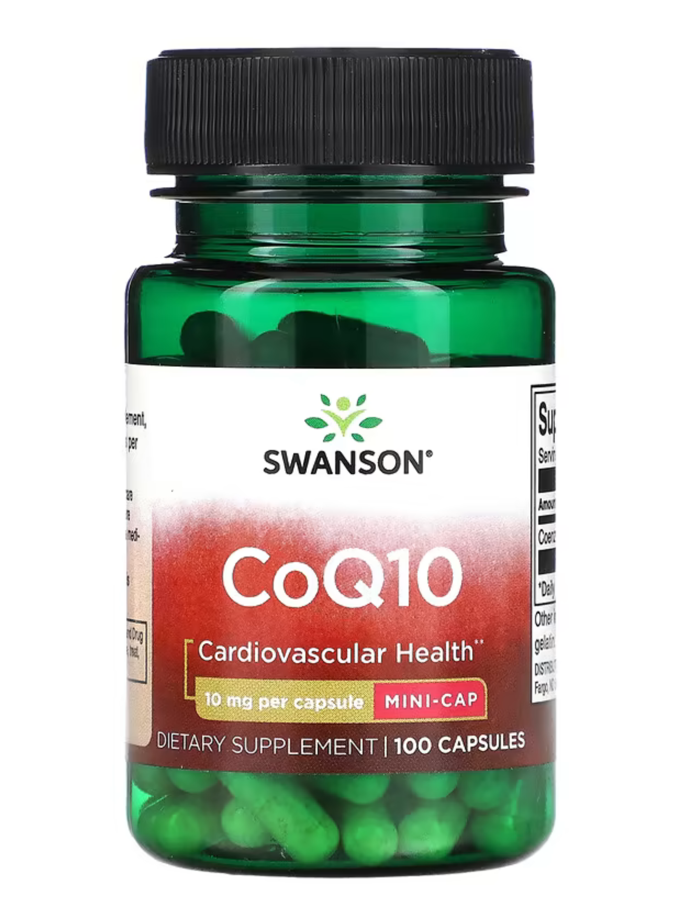 CoQ10, 10 mg, 100 cápsulas, Salud cardiovascular.-0