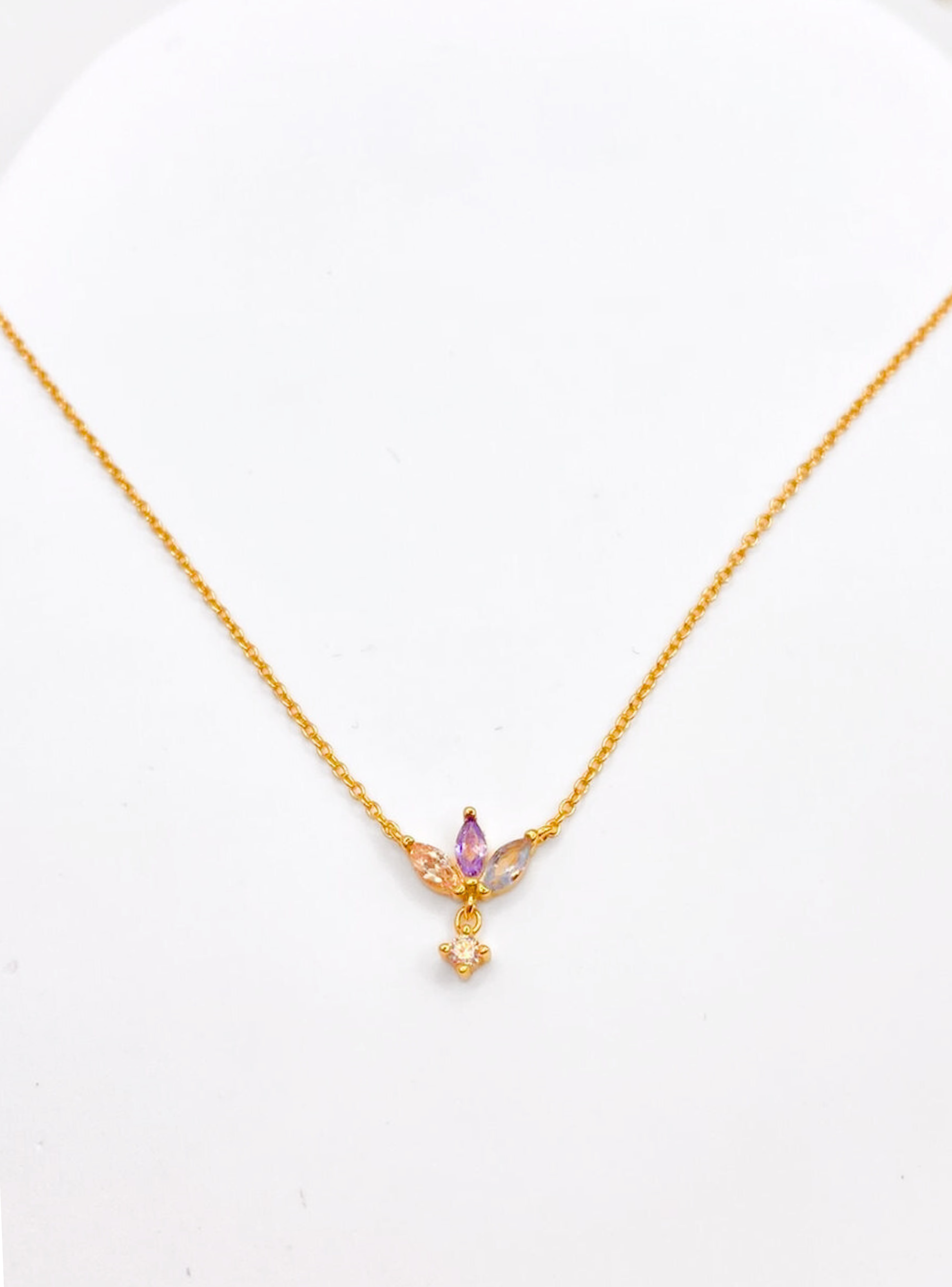 Collar Trébol Tricolor en Plata 925 con Oro 18k-4