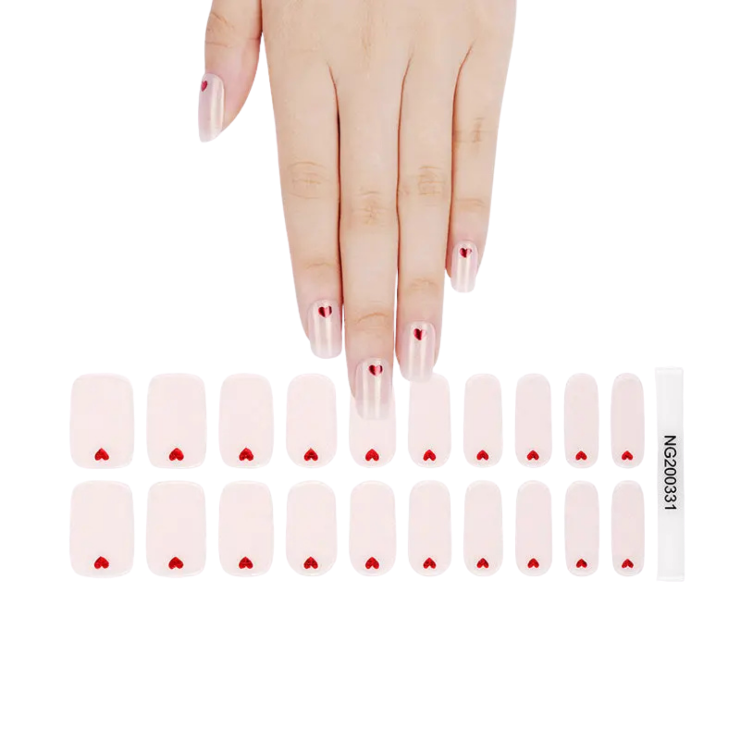 Uñas Gel Semi Curado Manicure - Sutil love -3