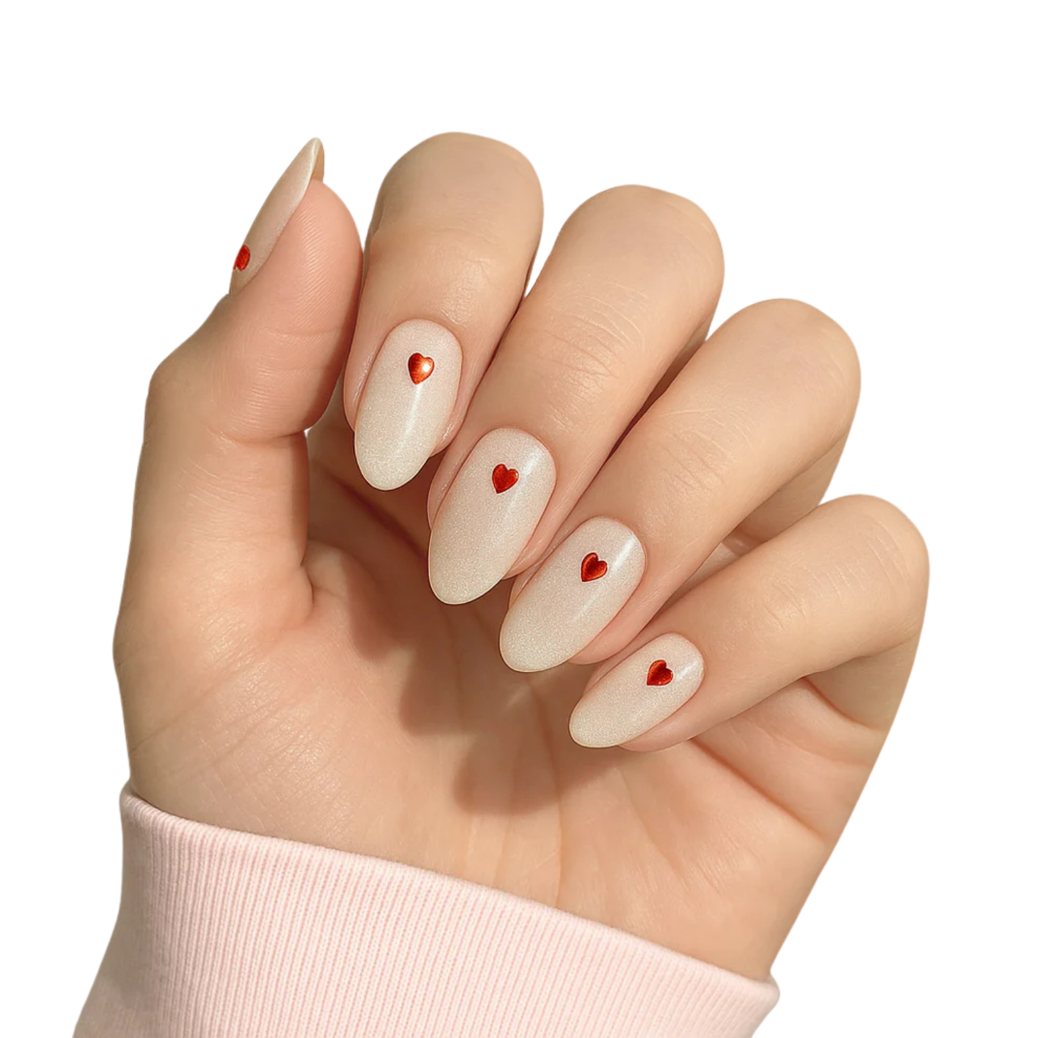 Uñas Gel Semi Curado Manicure - Sutil love -5