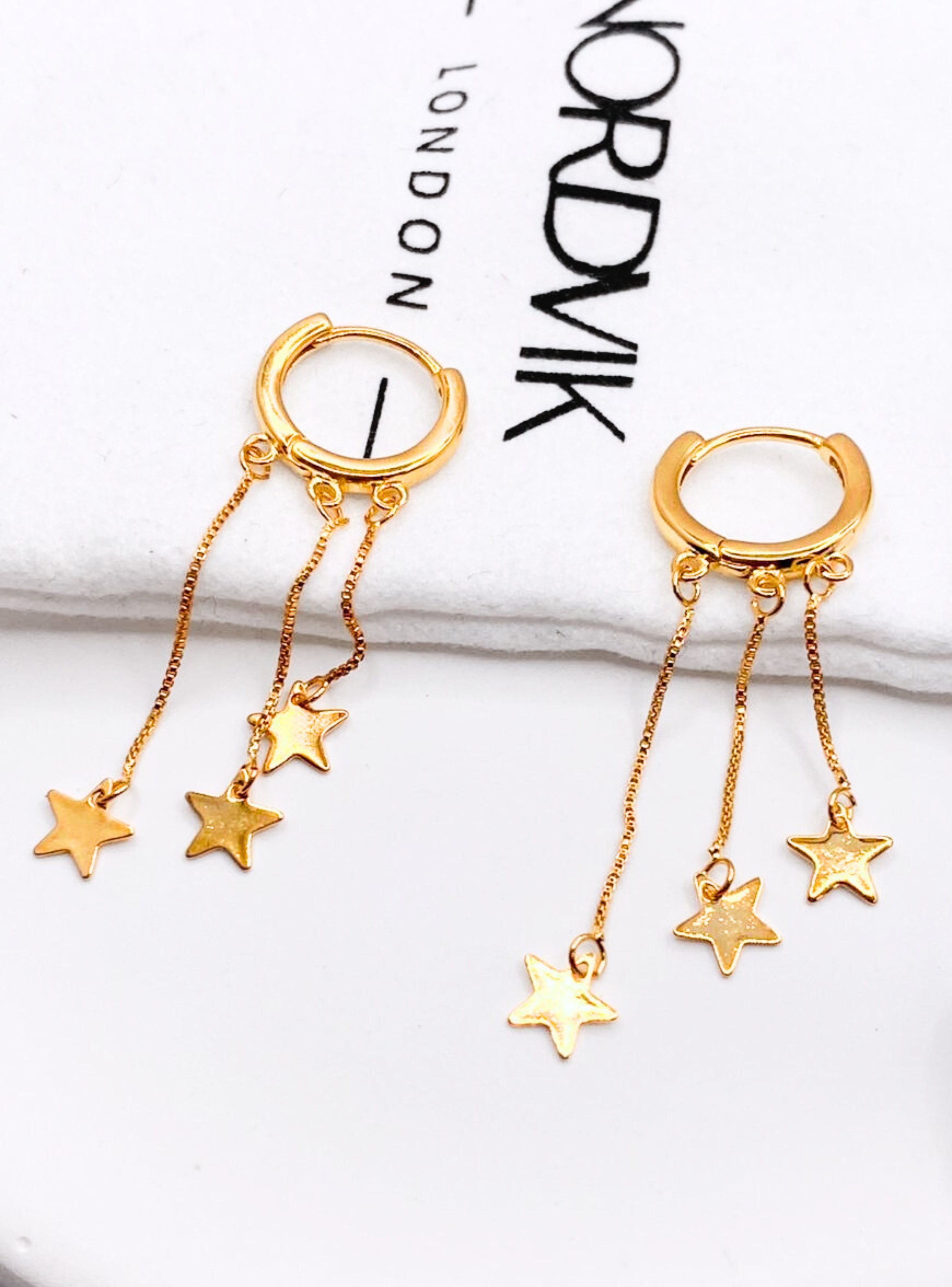 Aros Argolla Estrellas Colgantes-2