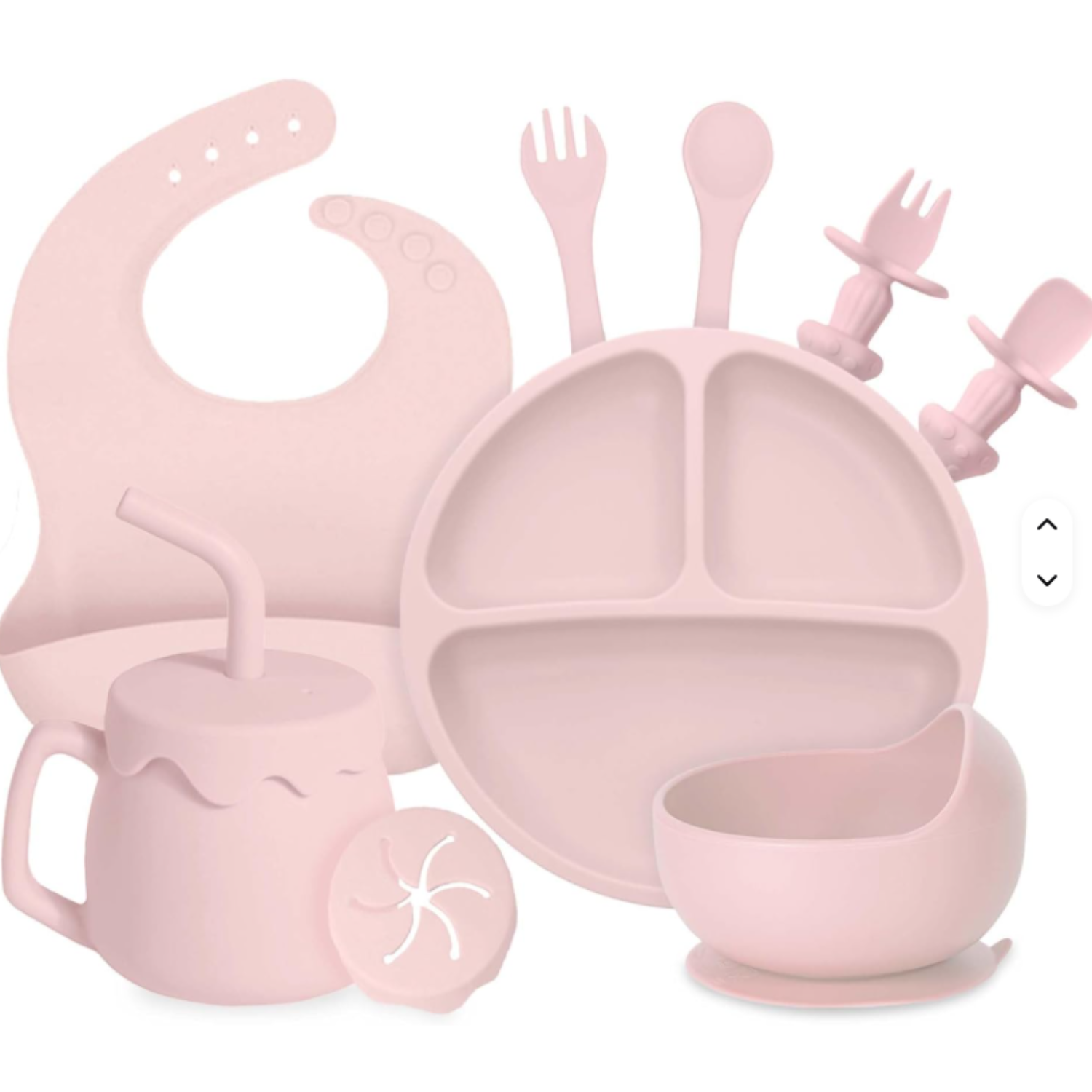 Set Silicona Beige para Bebe: Kit Completo 7 Pzs Libre BPA-2