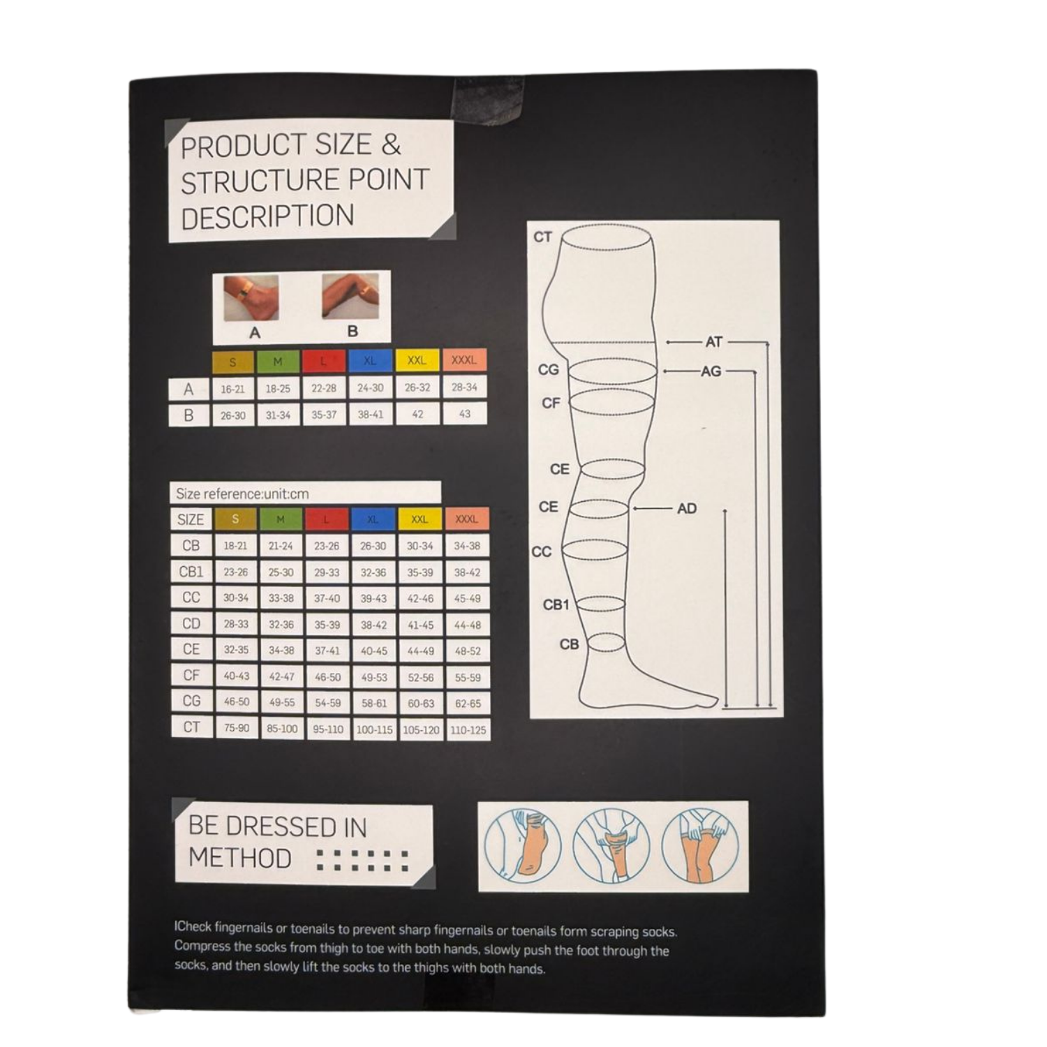 Medias Compresion Muslo Alto Antitrombosis Varices Talla M-2