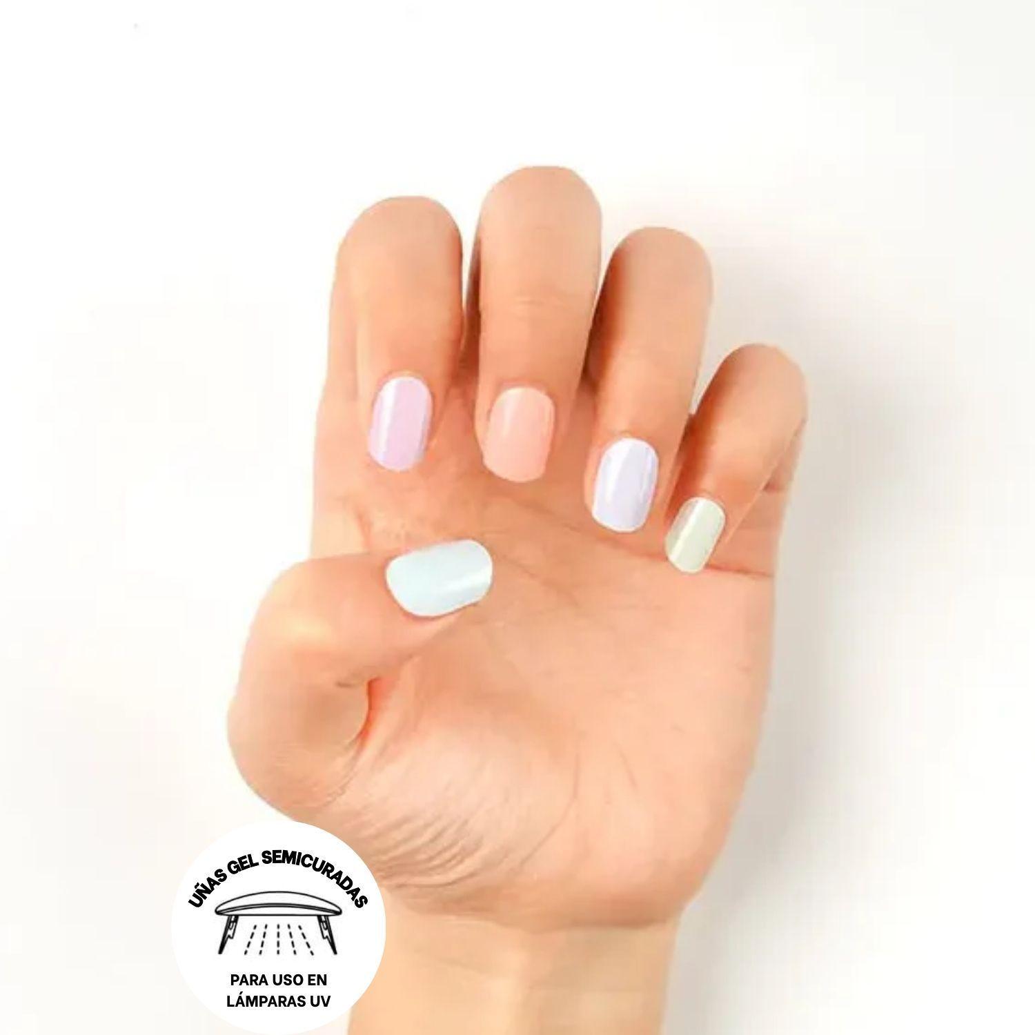 Uñas Gel Semi Curado Manicure - Rainbow-3