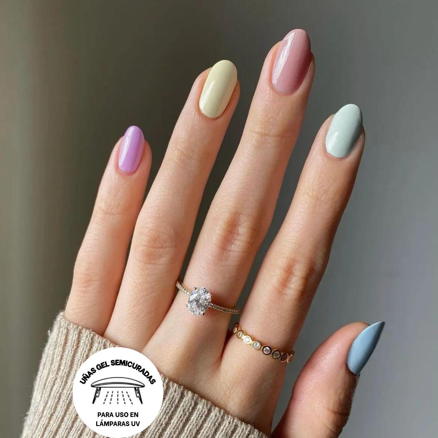 Uñas Gel Semi Curado Manicure - Rainbow-4