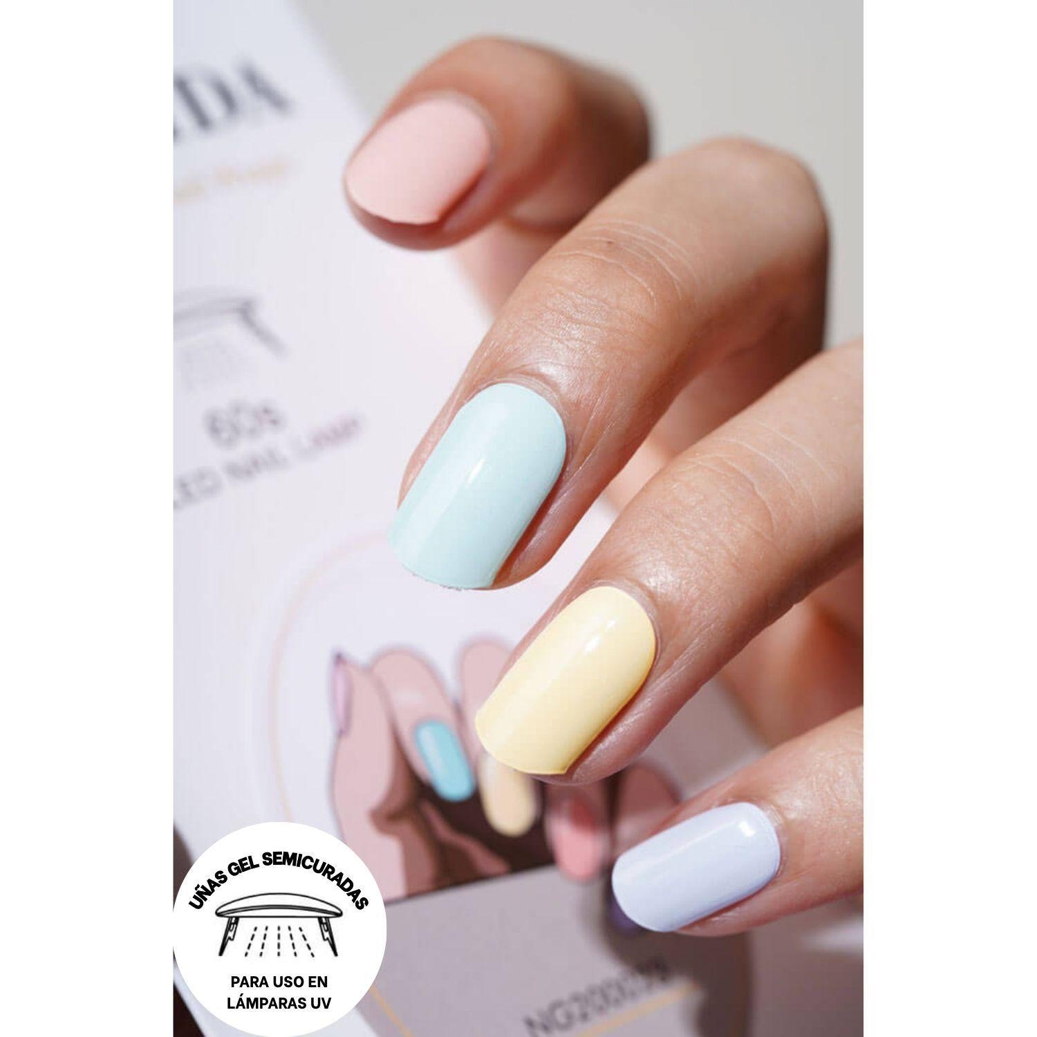 Uñas Gel Semi Curado Manicure - Rainbow-5