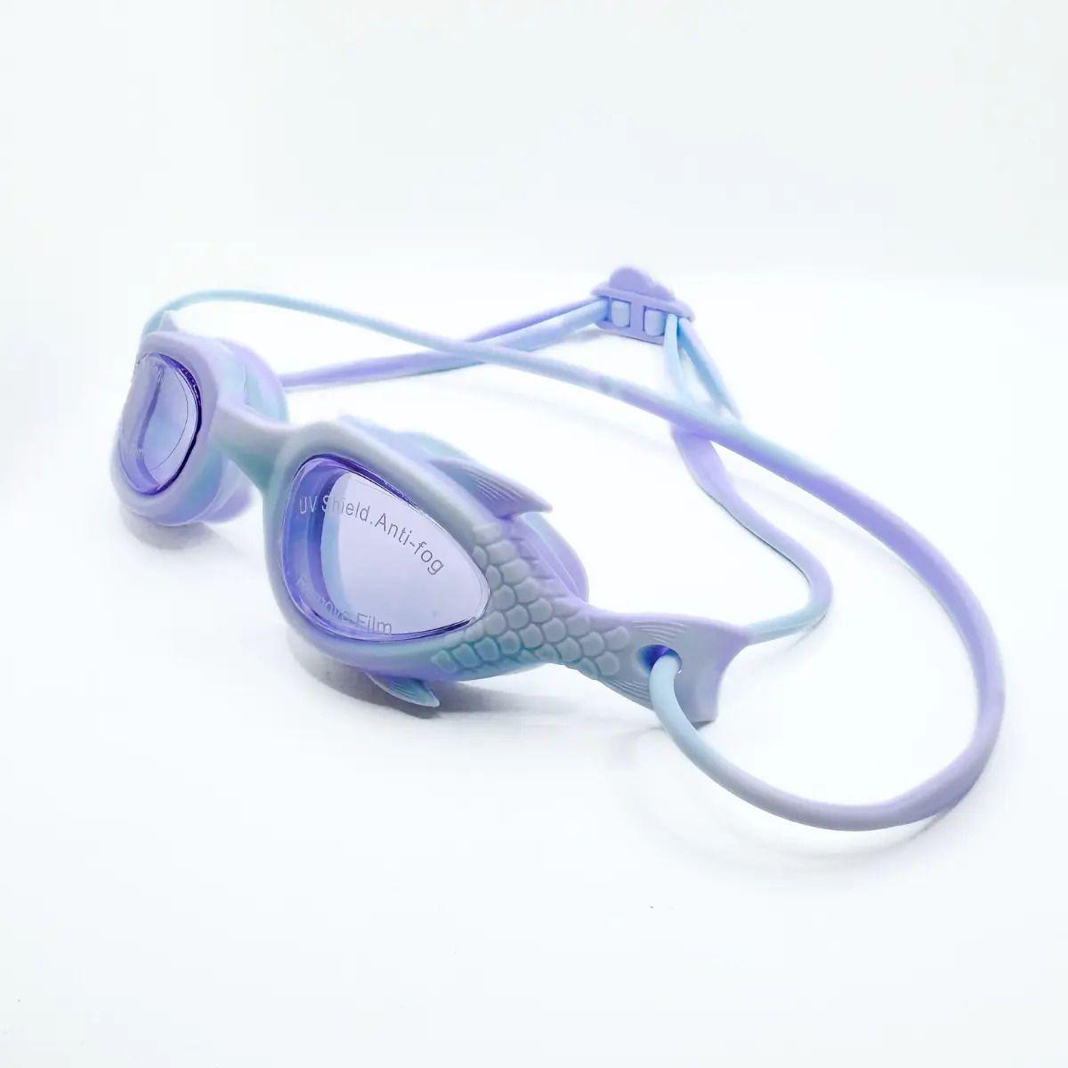 Lentes De Natación Niña Antiempañante, Protección Uv, Agua Violeta-1