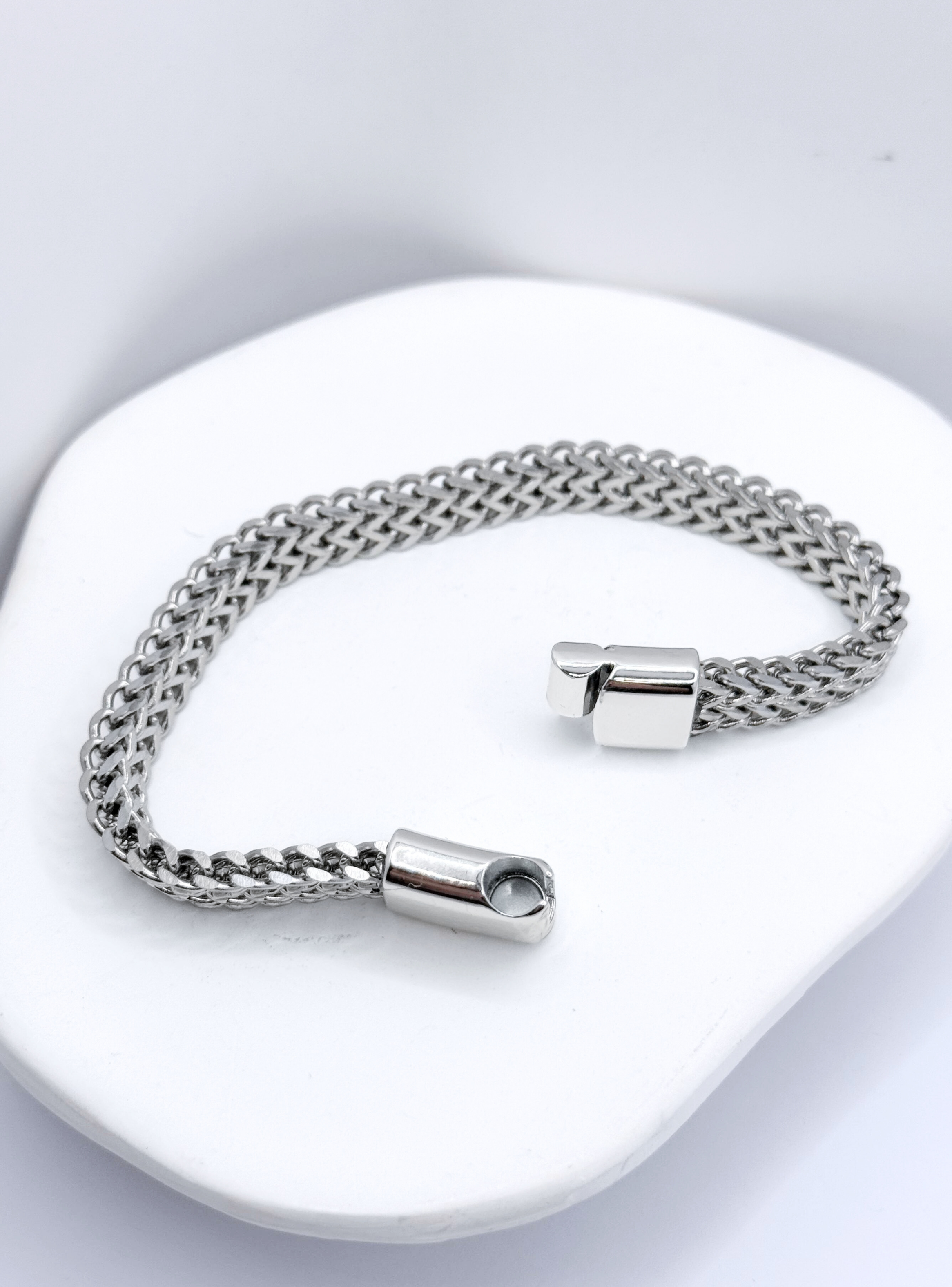 Pulsera Hombre, Acero Inoxidable, Cadena Cubana-2