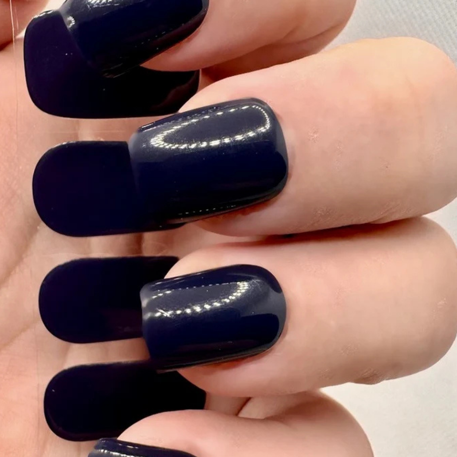 Uñas Gel Semicurado, Sticker Para Lampara Uv, Azul Profundo-2