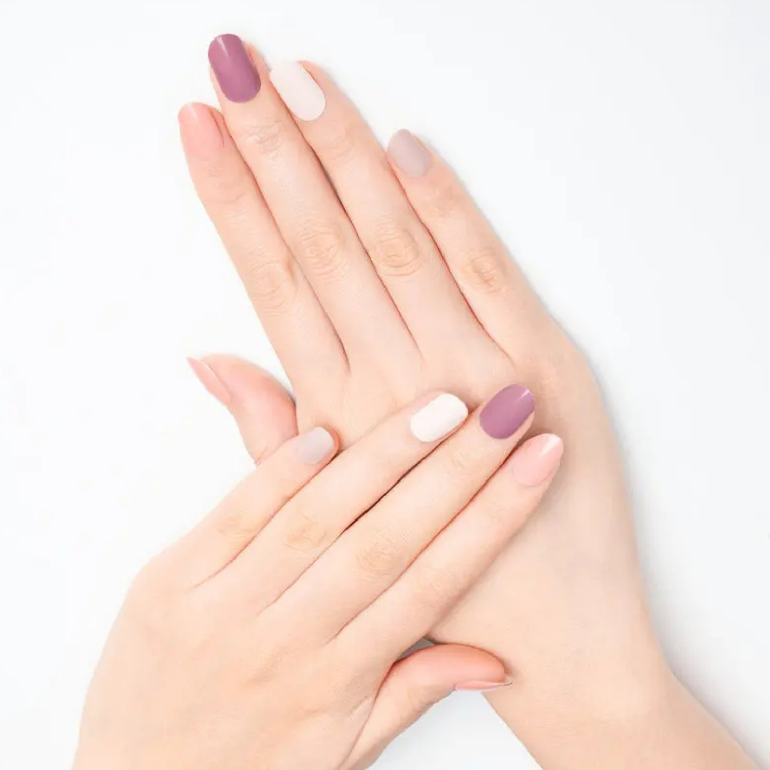 Uñas Gel Semi Curado, Colores Nudes, Sticker Para Lampara Uv-2