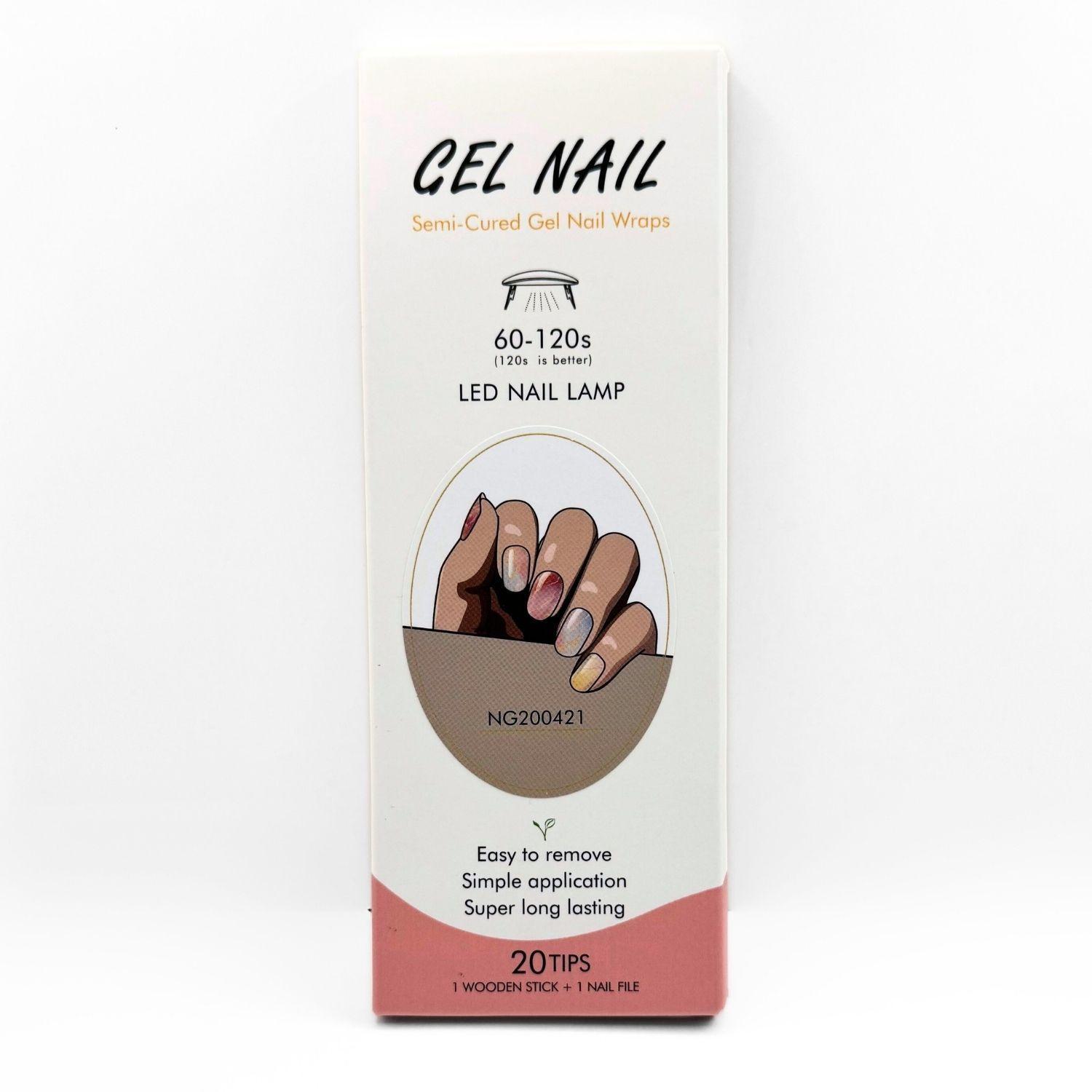 Uñas Gel Semi Curado Manicure - Mármol Pastel y Dorado-5