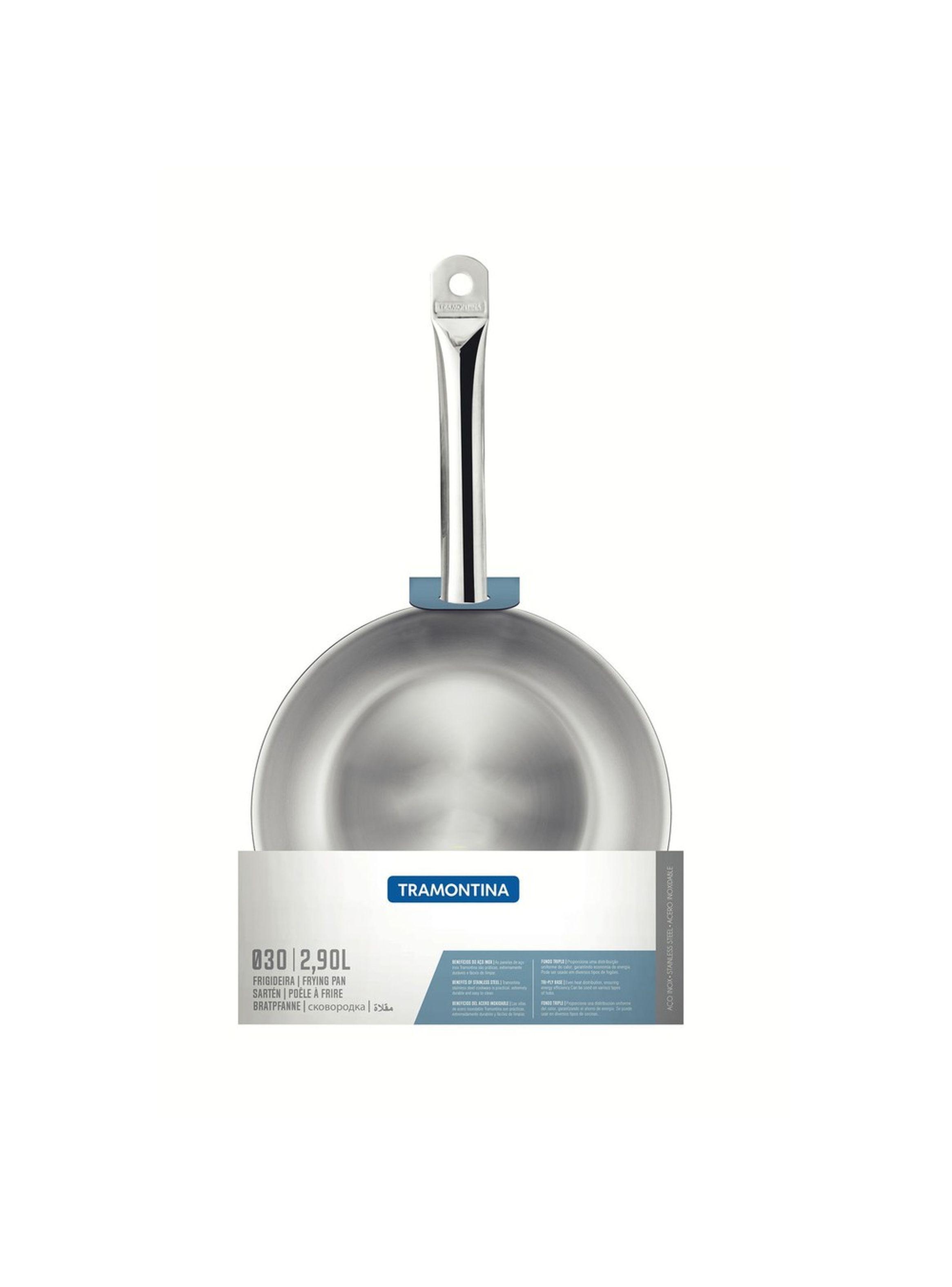 Sarten Tramontina Professional acero inoxidable fondo triple mango 30 cm 2 9 L-6