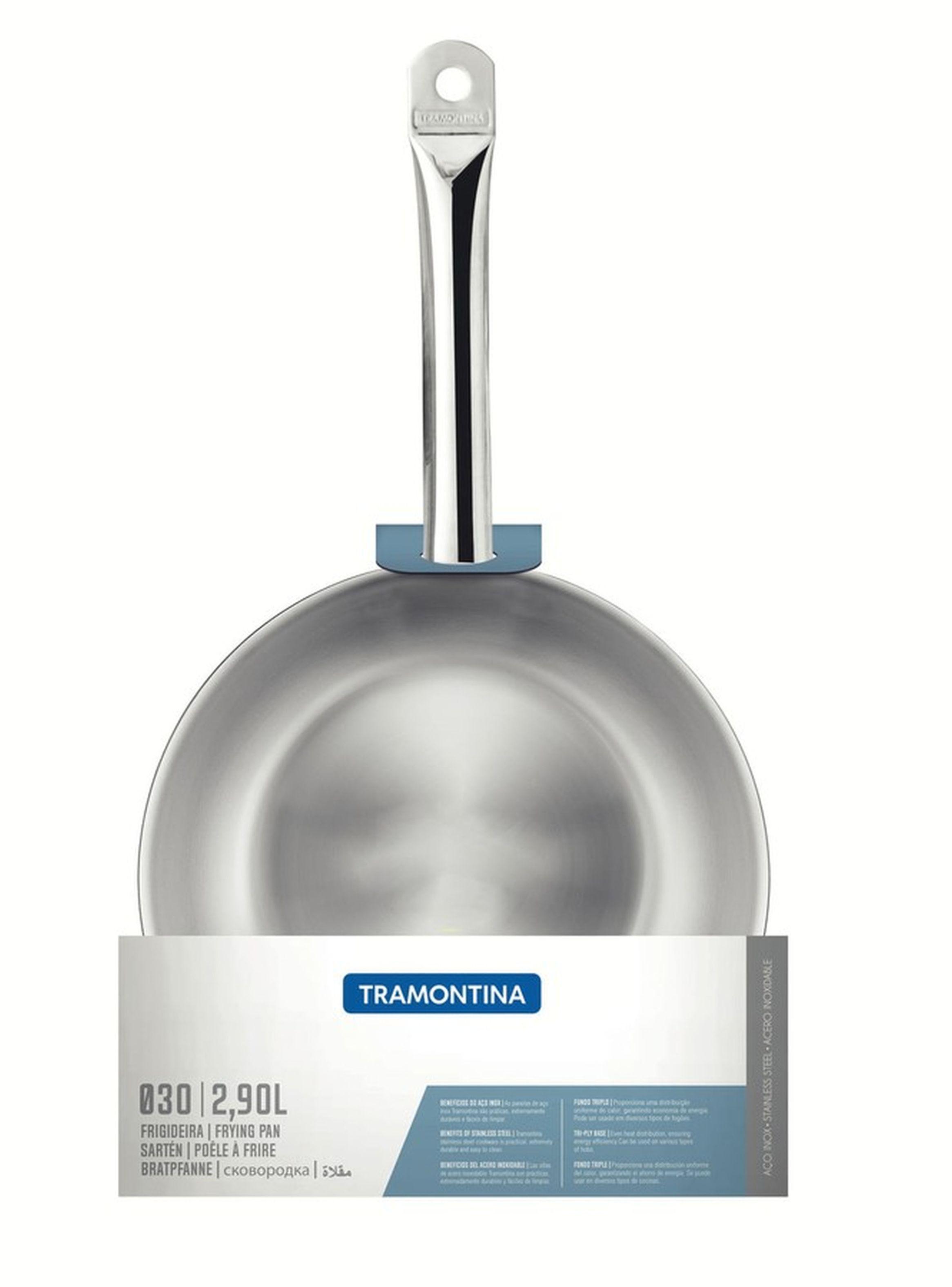 Sarten Tramontina Professional acero inoxidable fondo triple mango 30 cm 2.9 L-2