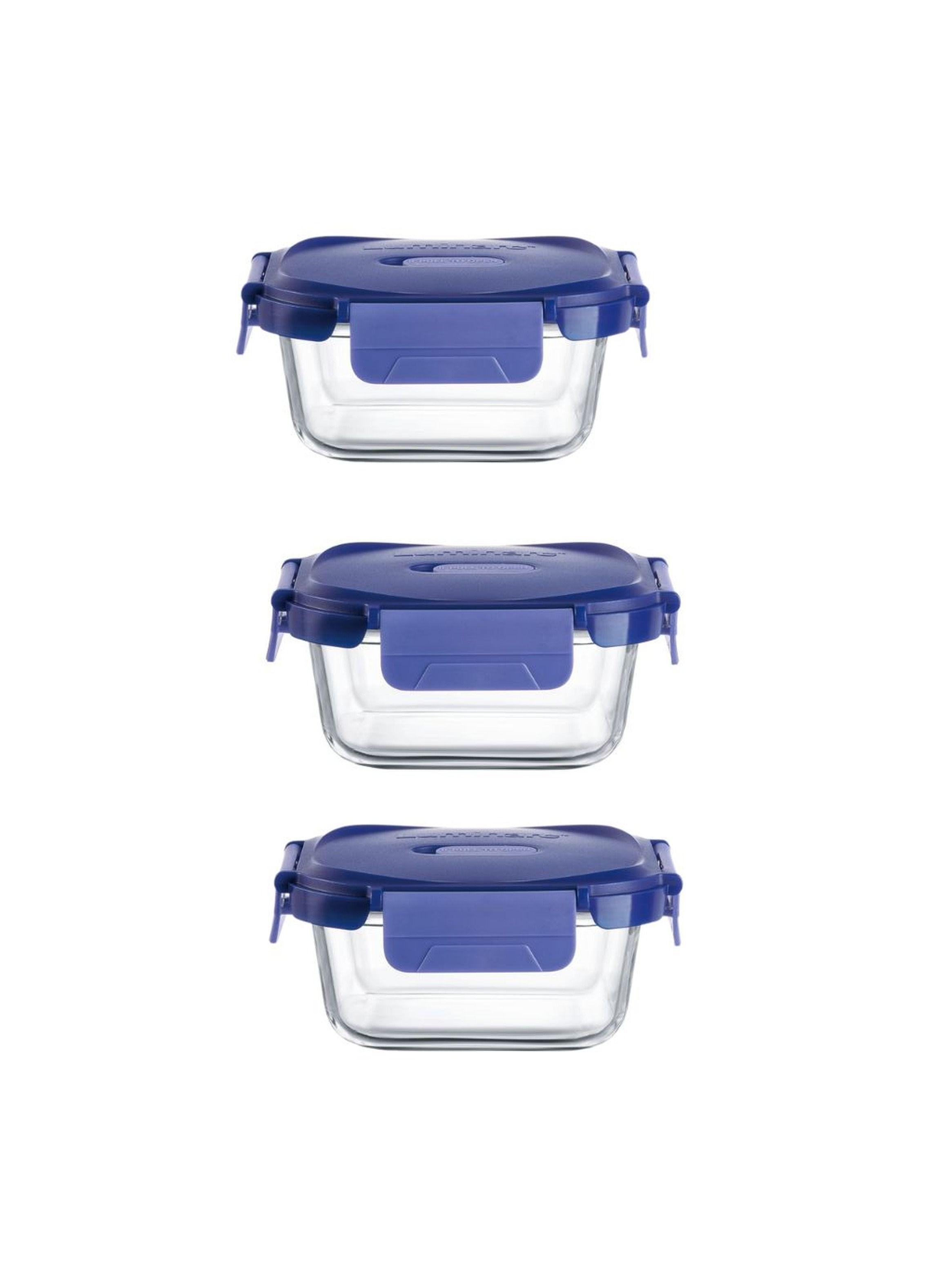 Pack de 3 Contenedores Herm tico de Vidrio Cuadrado 520 ml-3