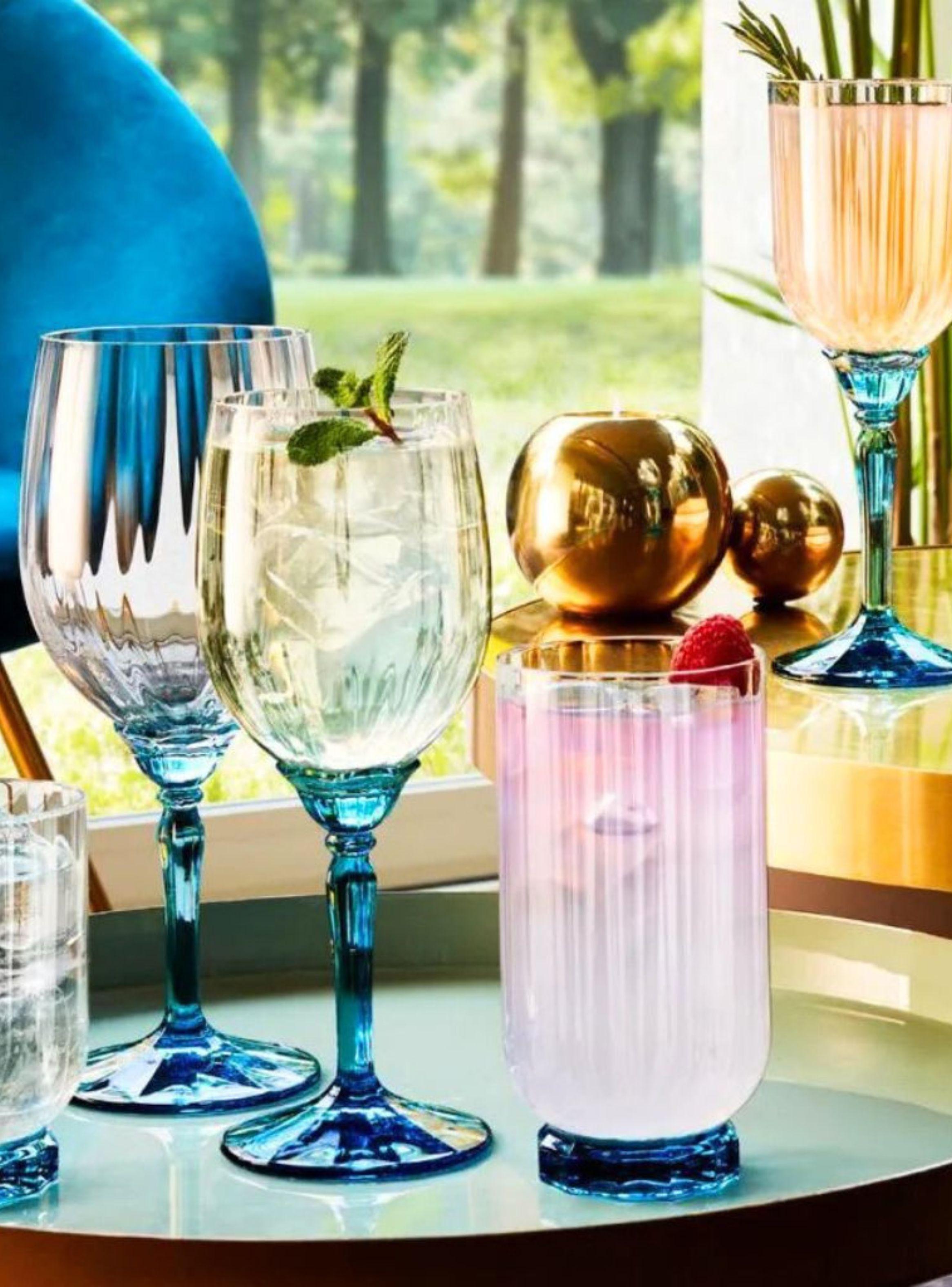 Set de 6 Vaso Bormioli Rocco 430 ml azul florian-2