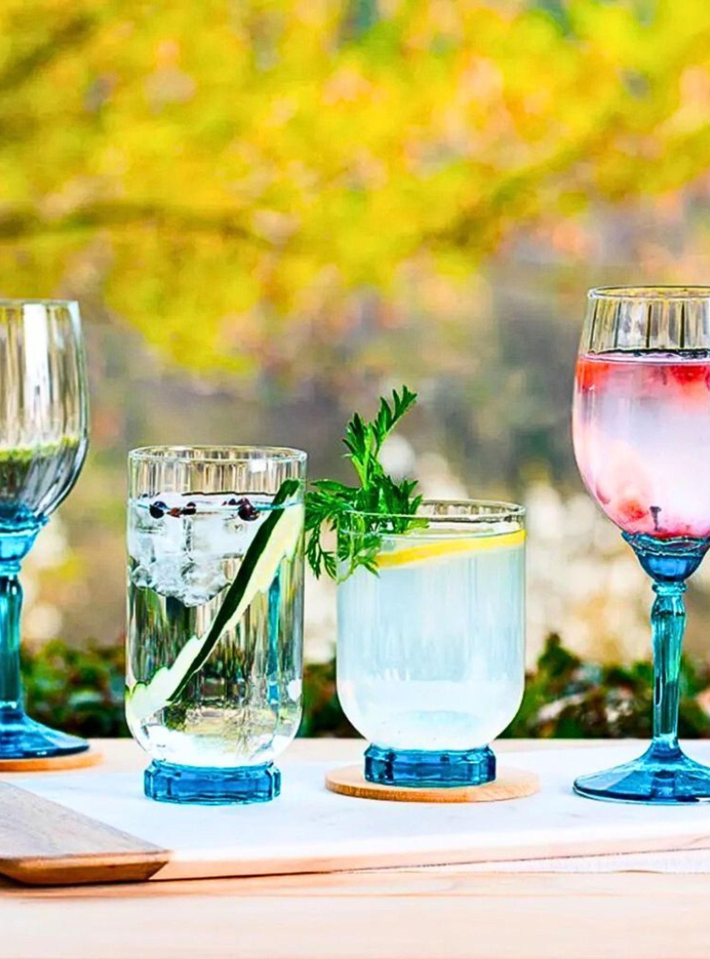 Set de 6 Vaso Bormioli Rocco 430 ml azul florian-3