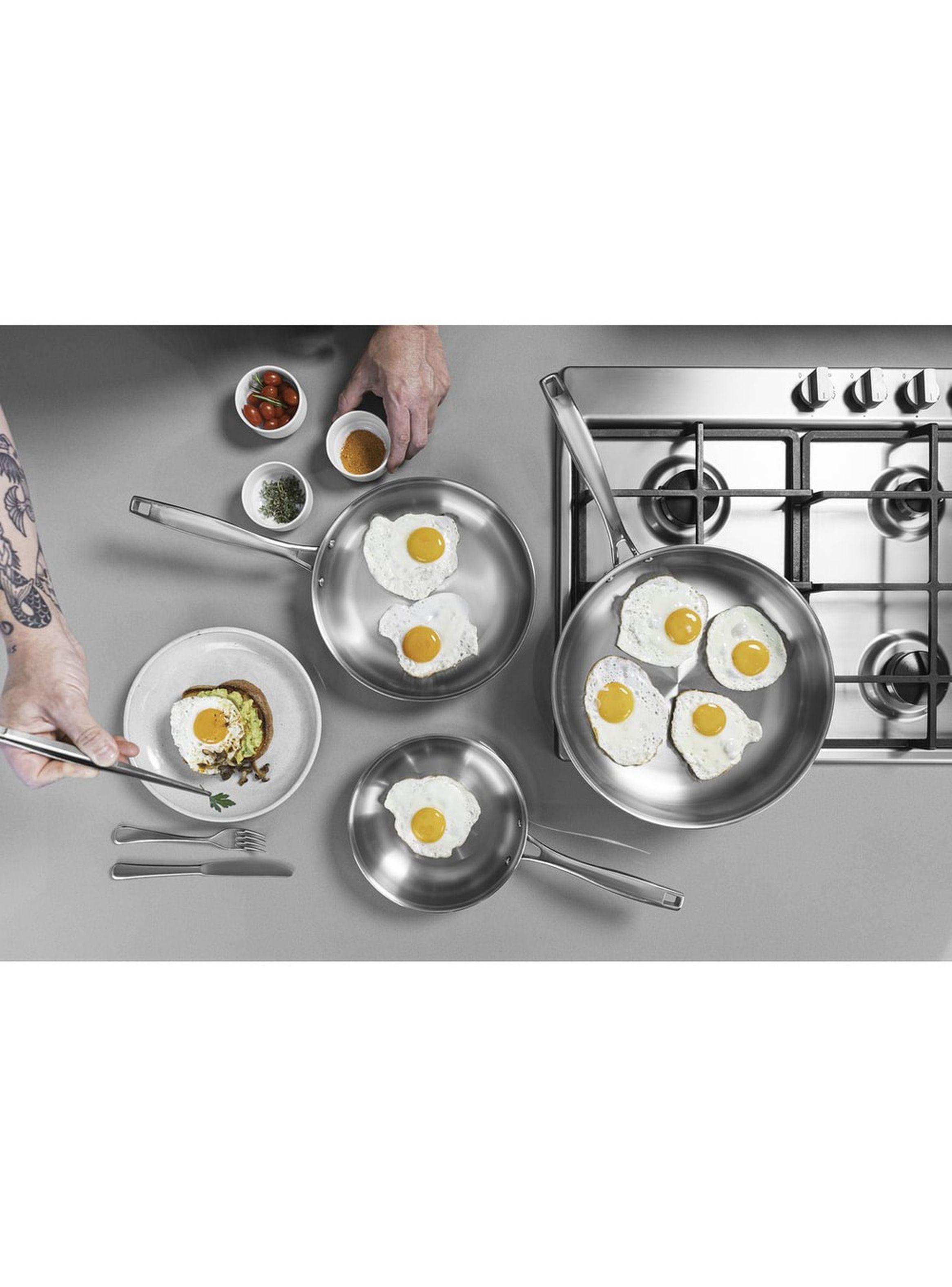 Sarten Tramontina Grano acero inoxidable cuerpo triple y mango 26 cm 2 2 L-4