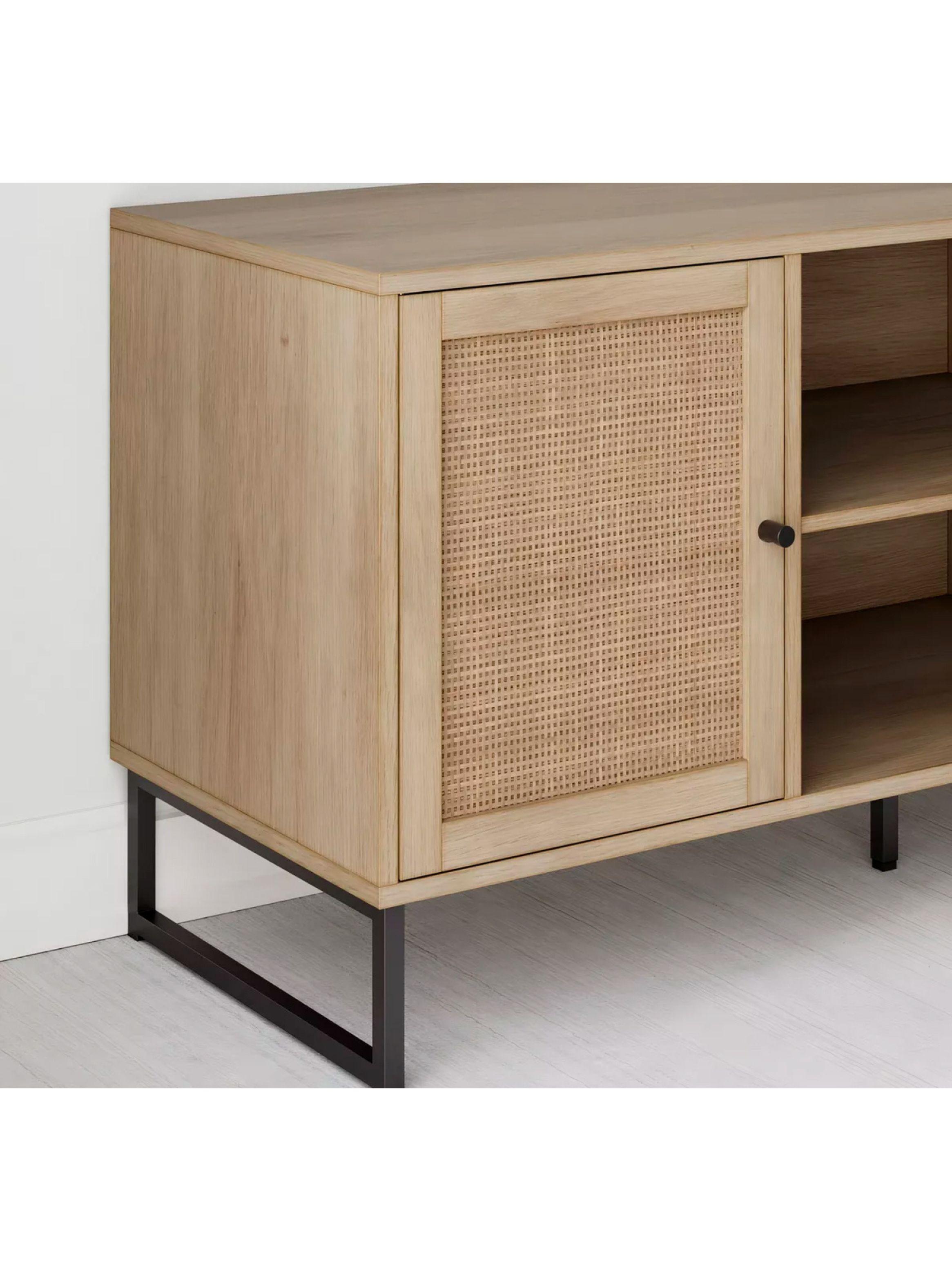 Rack de TV o Buffet Rattan Rustico Dos Puertas-2