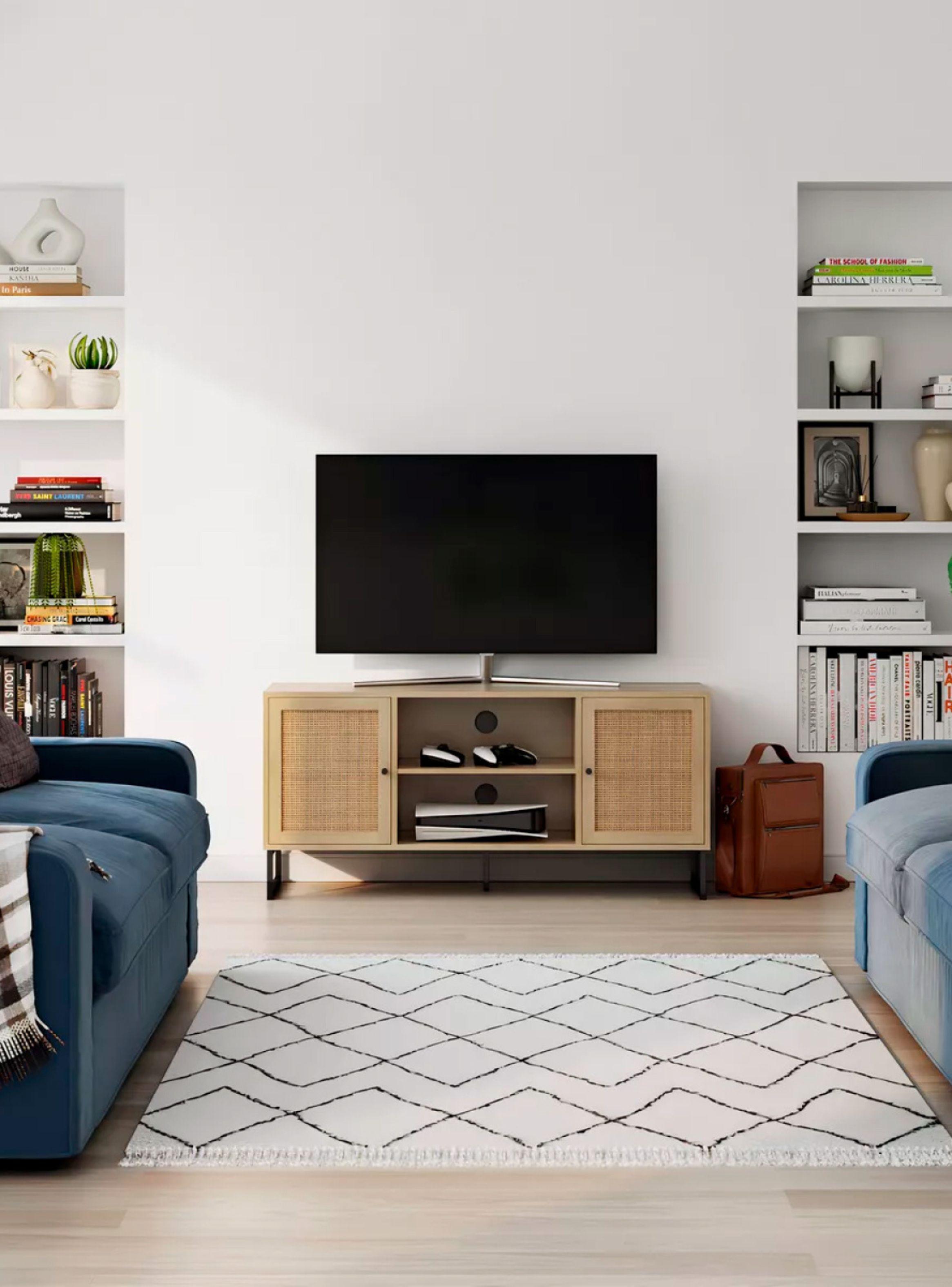 Rack de TV o Buffet Rattan Rustico Dos Puertas-3