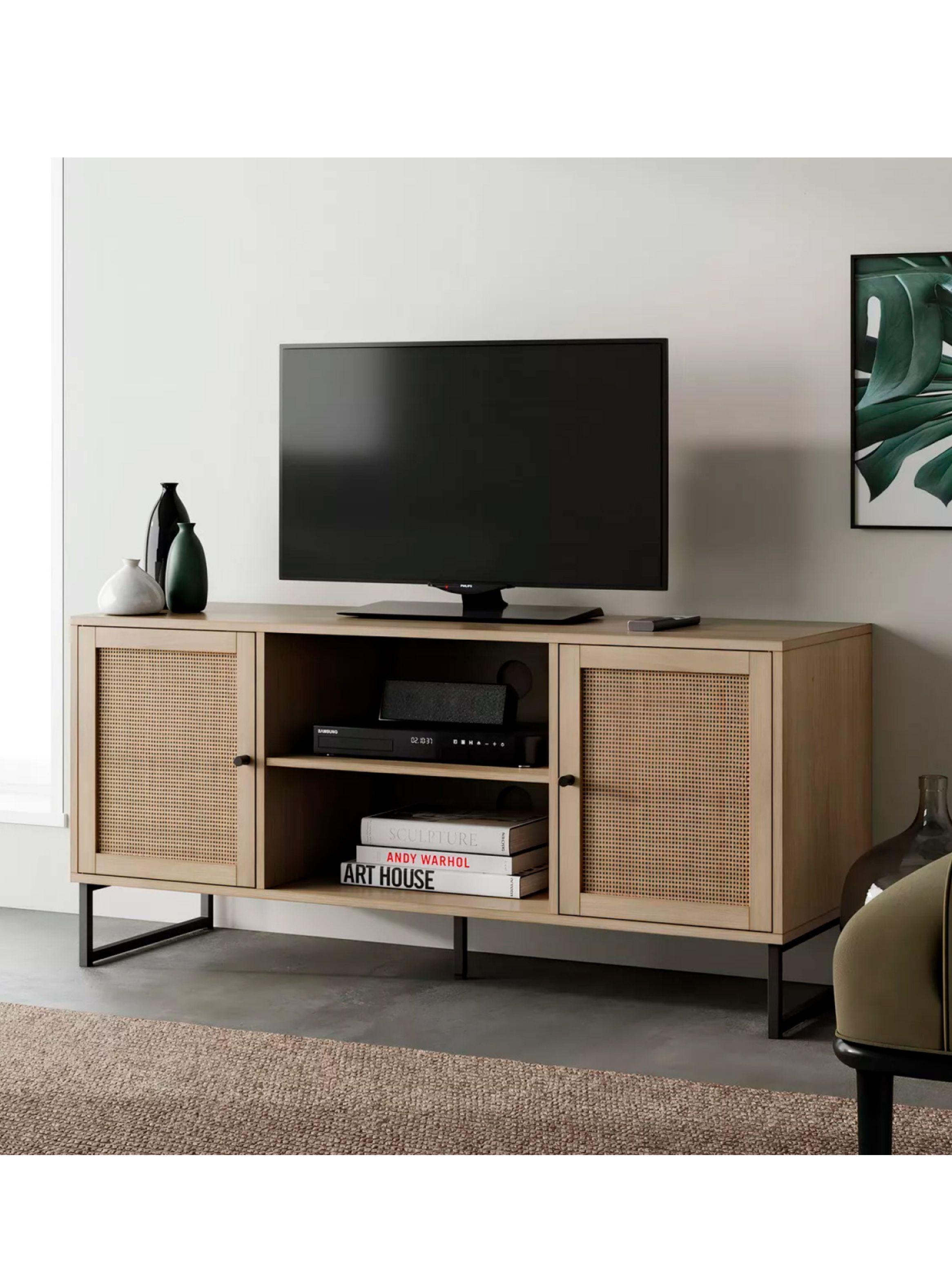 Rack de TV o Buffet Rattan Rustico Dos Puertas-5