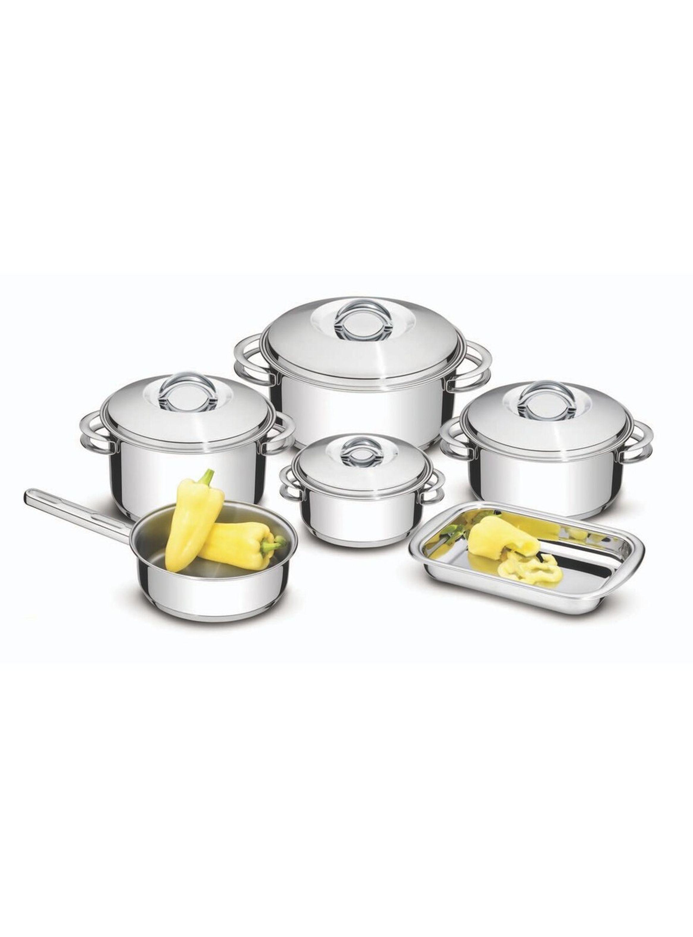 Bateria de Cocina en Acero inoxidable Triple Fondo 6 piezas Tramontina Solar-3