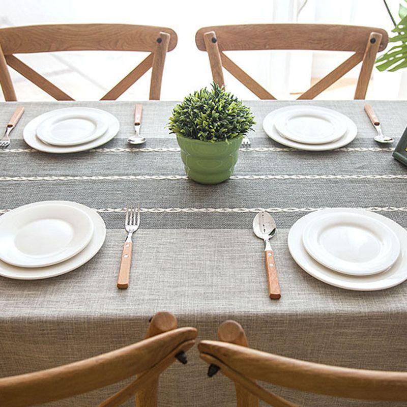 Set Mantel 140 cm x 200 cm lino y Alcuza de 4 piezas-2