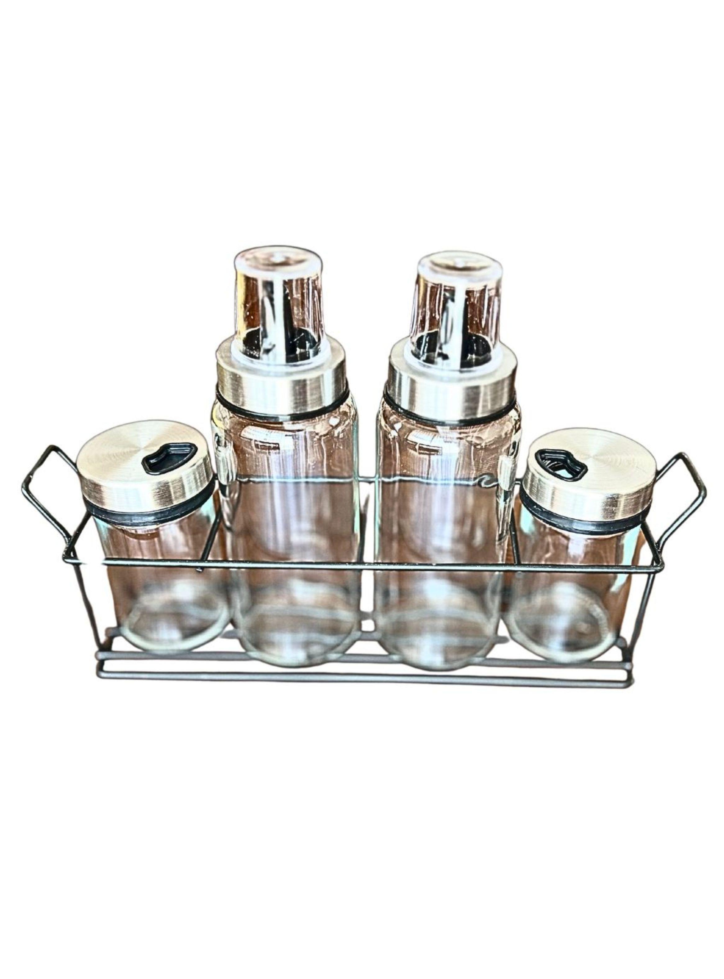 Set Mantel 140 cm x 200 cm lino y Alcuza de 4 piezas-8