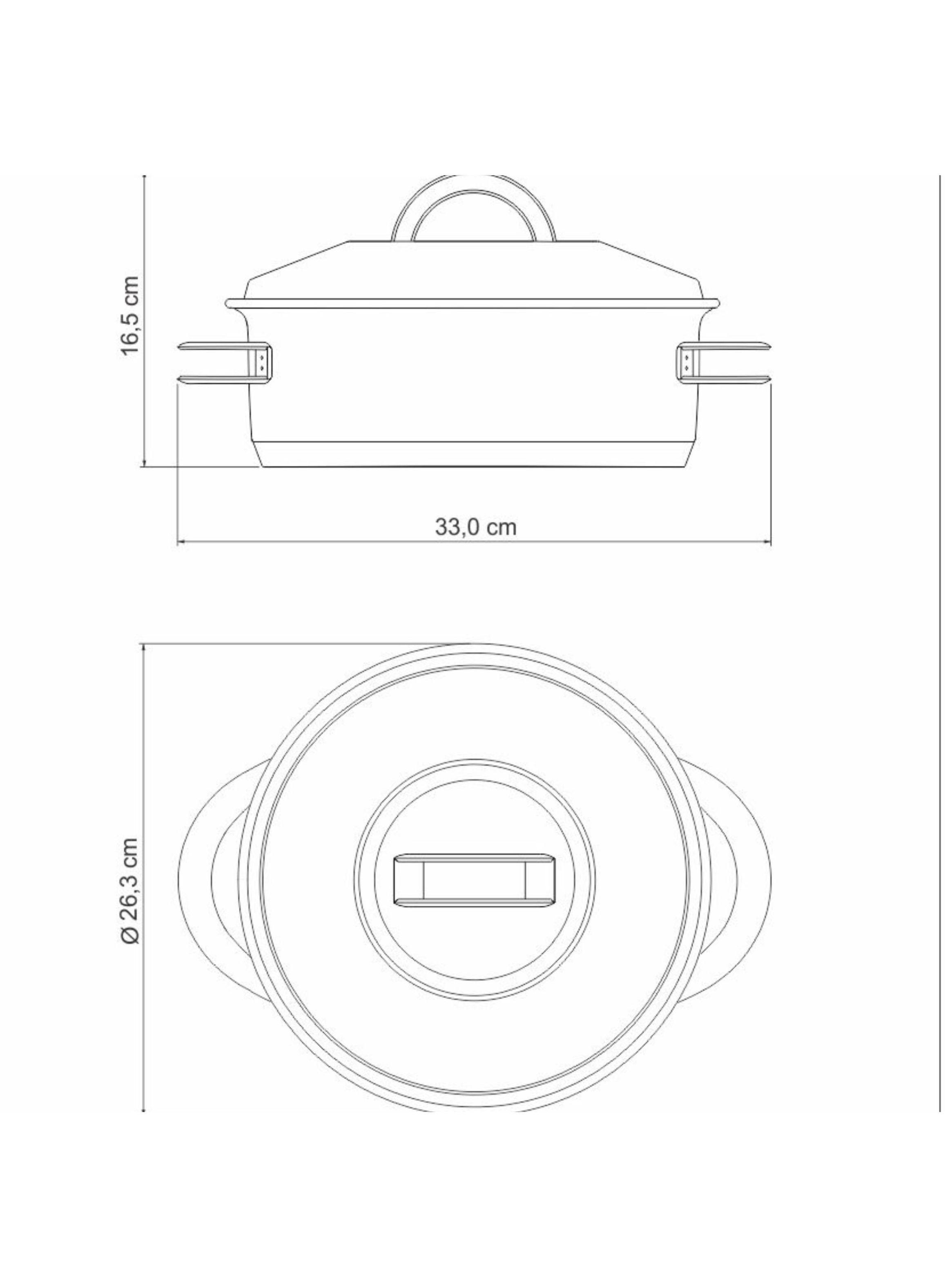 Cacerola Tramontina Solar rasa de acero inoxidable fondo triple con tapa y asas 24 cm 4 7 L-8