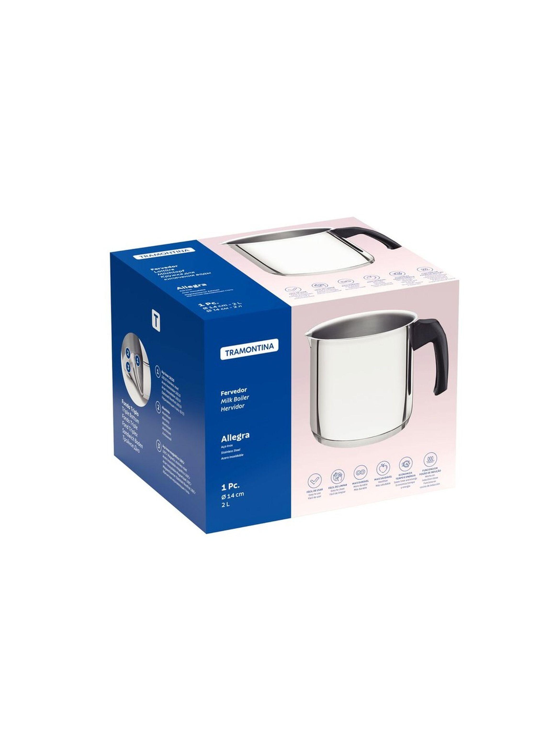 Hervidor Allegra de acero inoxidable con fondo triple y mango de baquelita de 14 cm y 2 l Tramontina-6