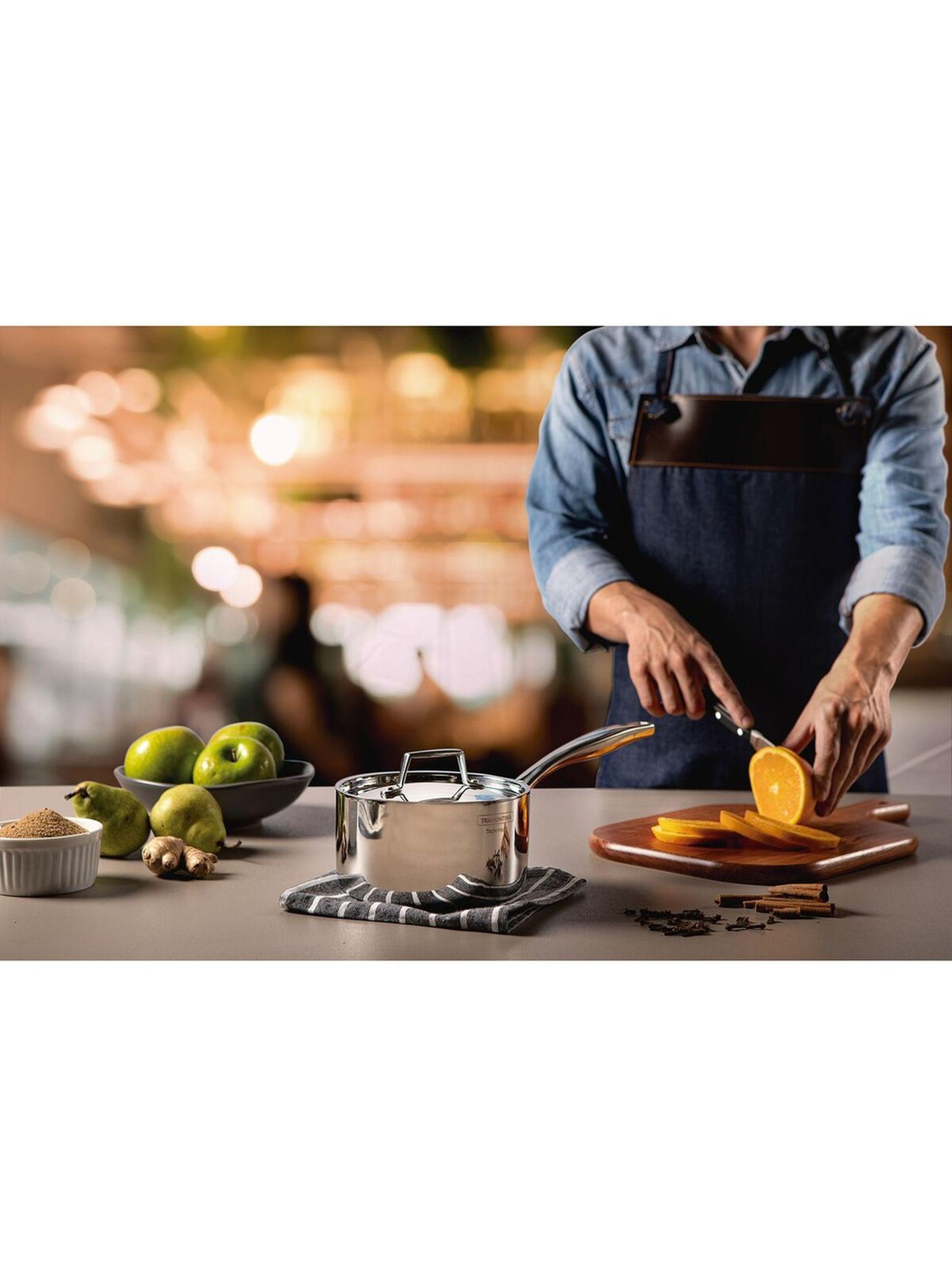 Olla Tramontina Grano de acero inoxidable cuerpo triple con tapa y mango 16 cm 1 7 L-3