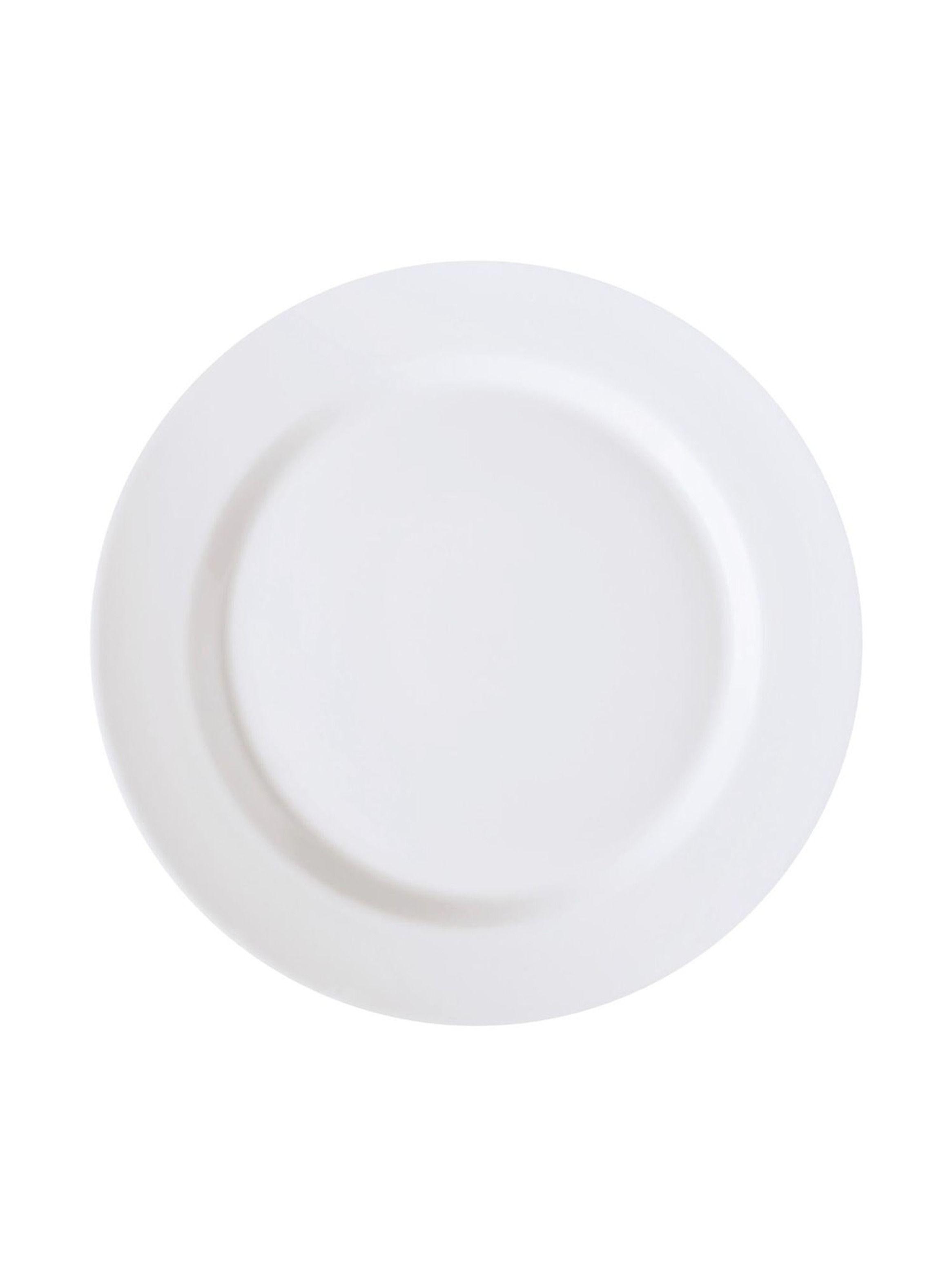 Set de 6 Platos Bajo porcelana Blanco 25 Cm Corona-2