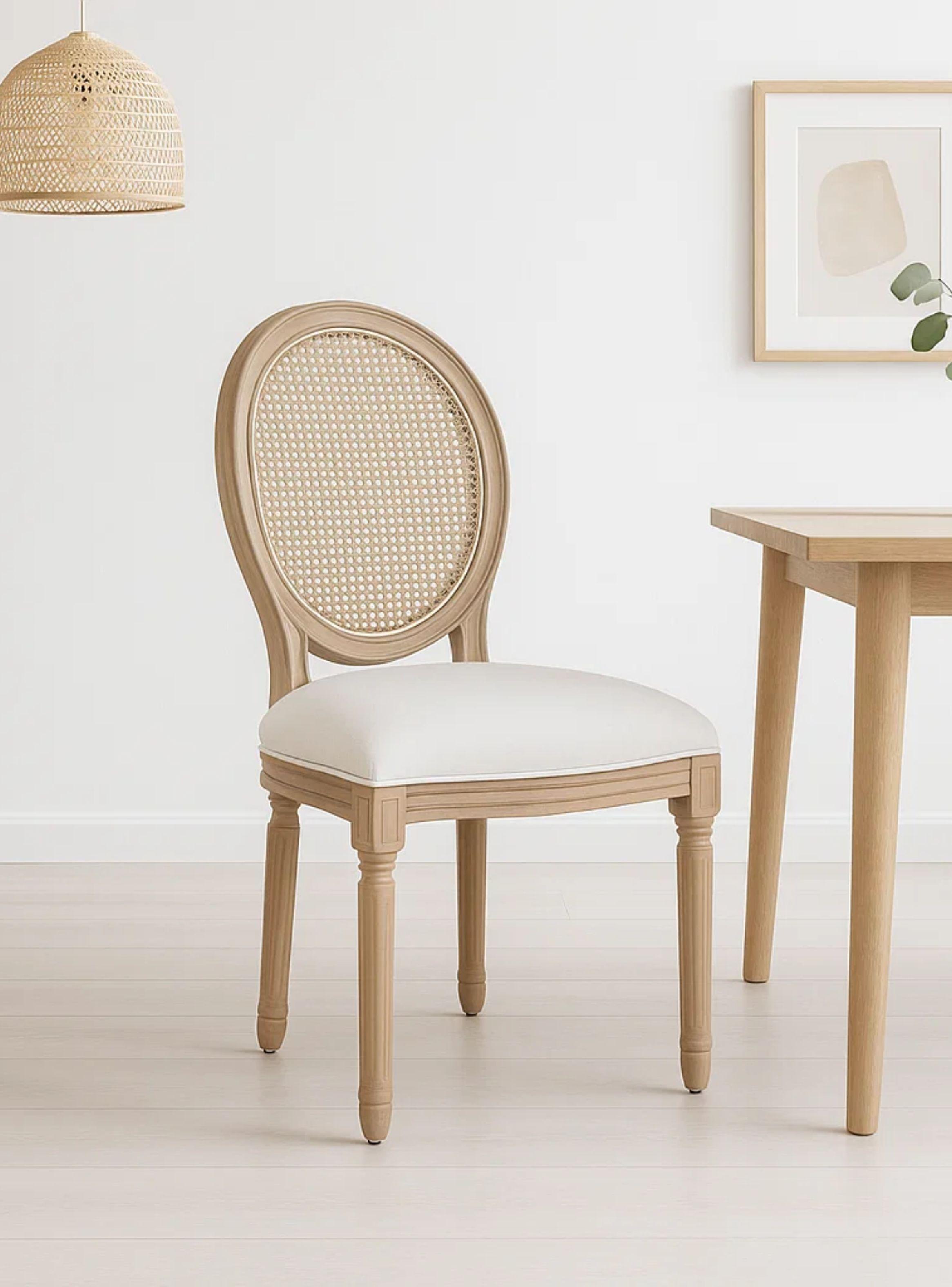 Silla de Comedor Madera Acolchada Luis XV-2