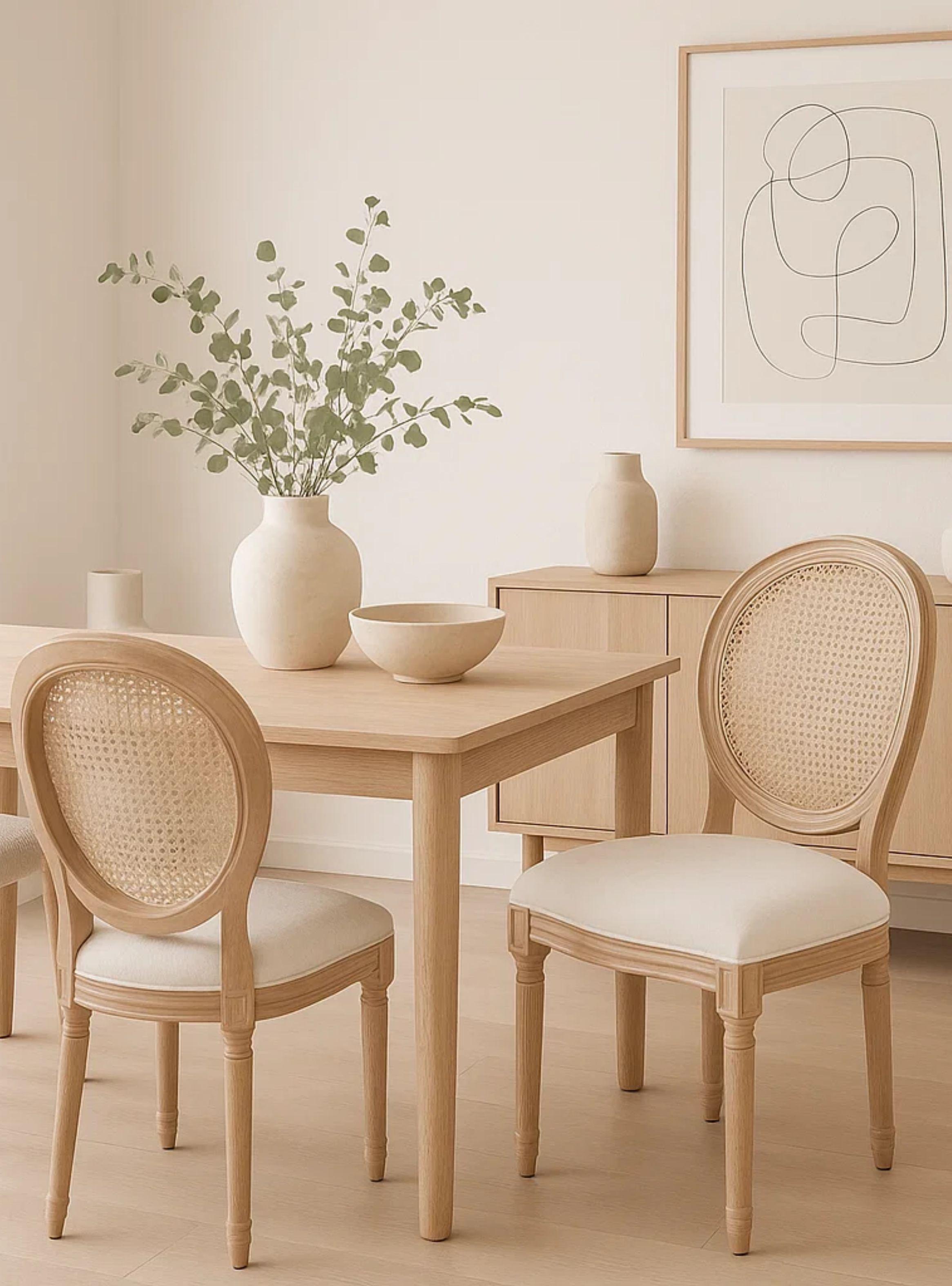 Silla de Comedor Madera Acolchada Luis XV-3