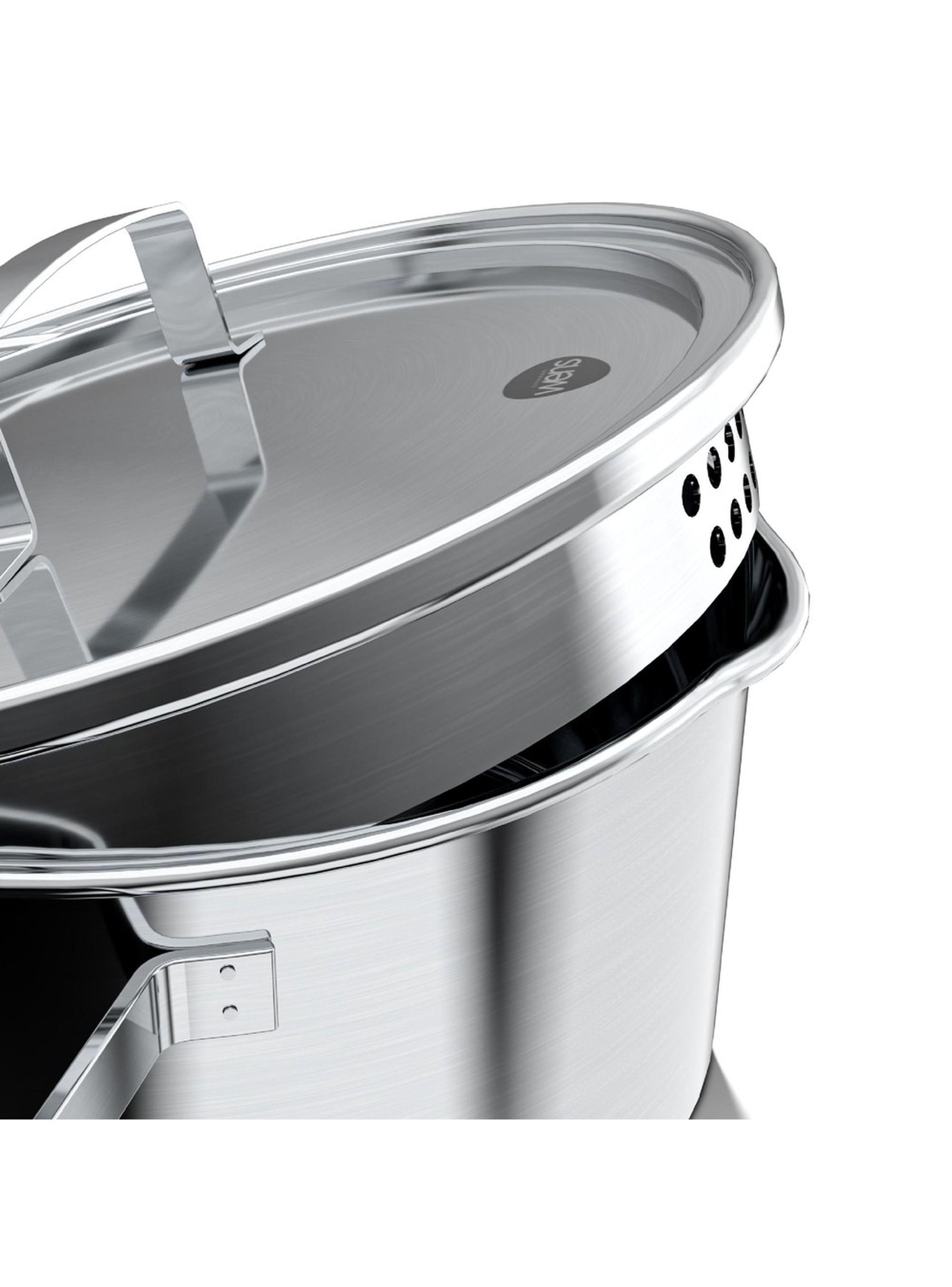 Cacerola Acero Inoxidable con tapa 26Cm-2