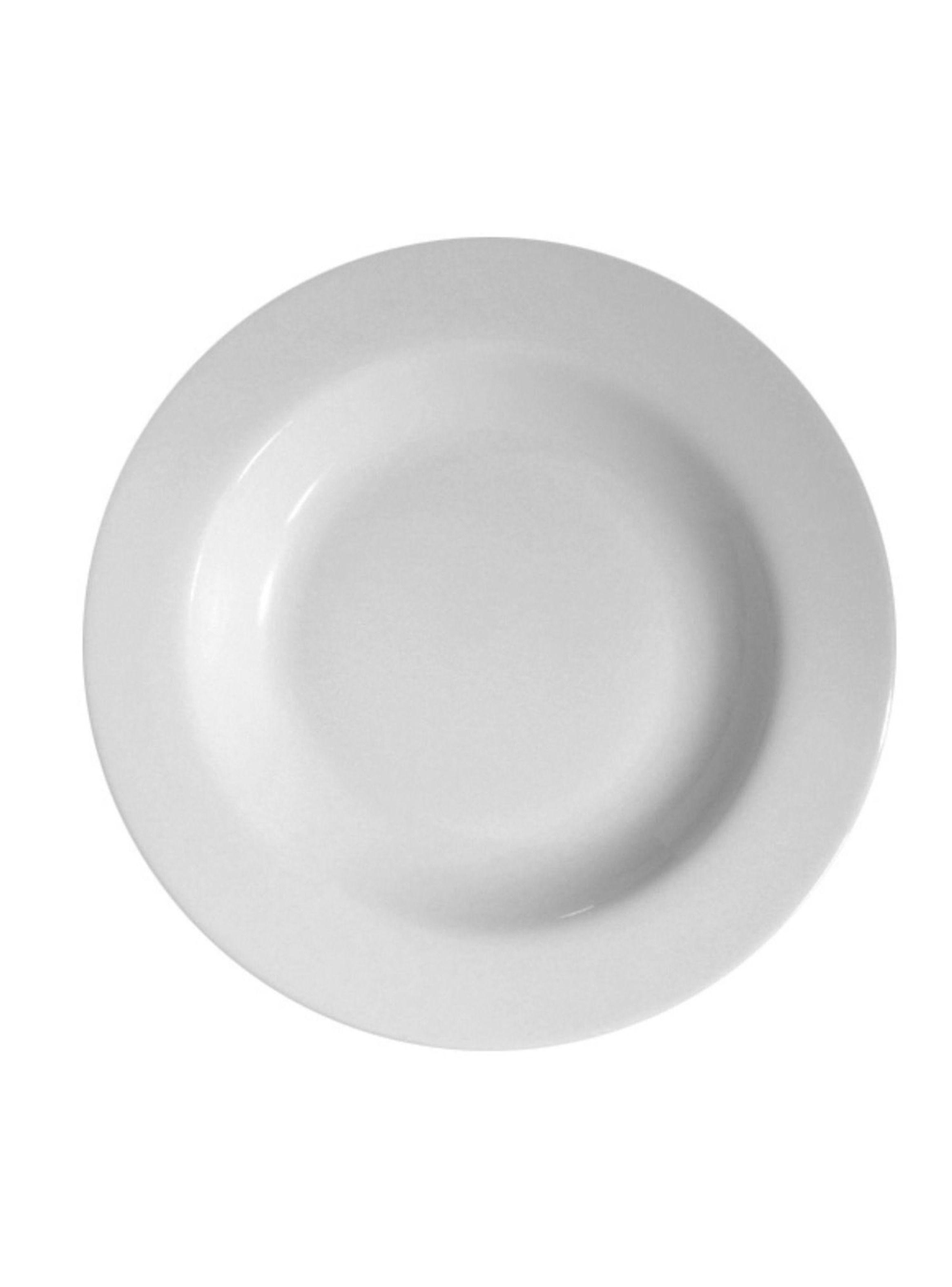 Set de 6 Platos de porcelana blanca 30.5 cm Corona-3