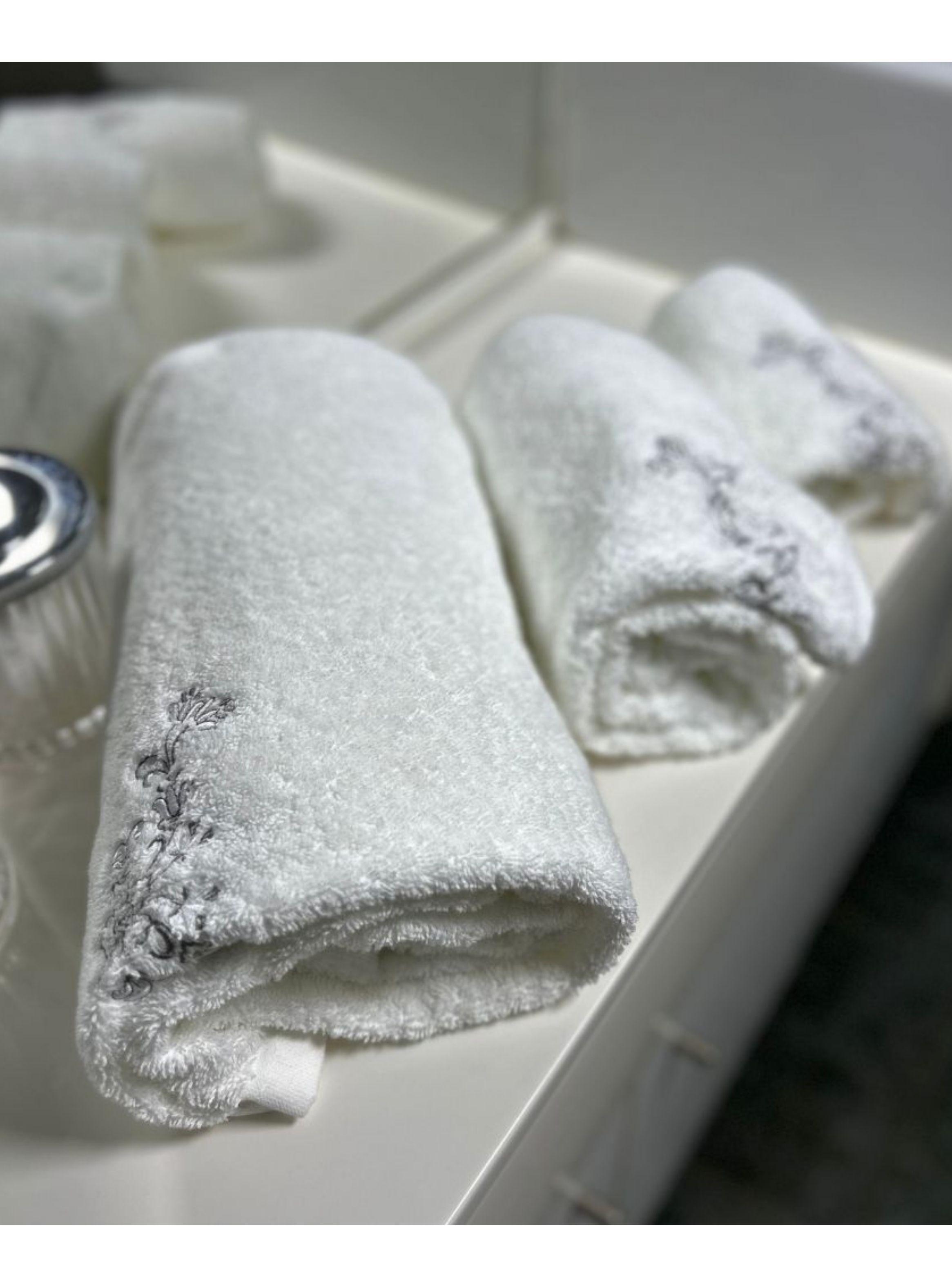 3 TOALLAS ROYAL TOUCH GRAY Visita 30 cm x 45 cm Algodón 550 GSM BOHEMIK-5