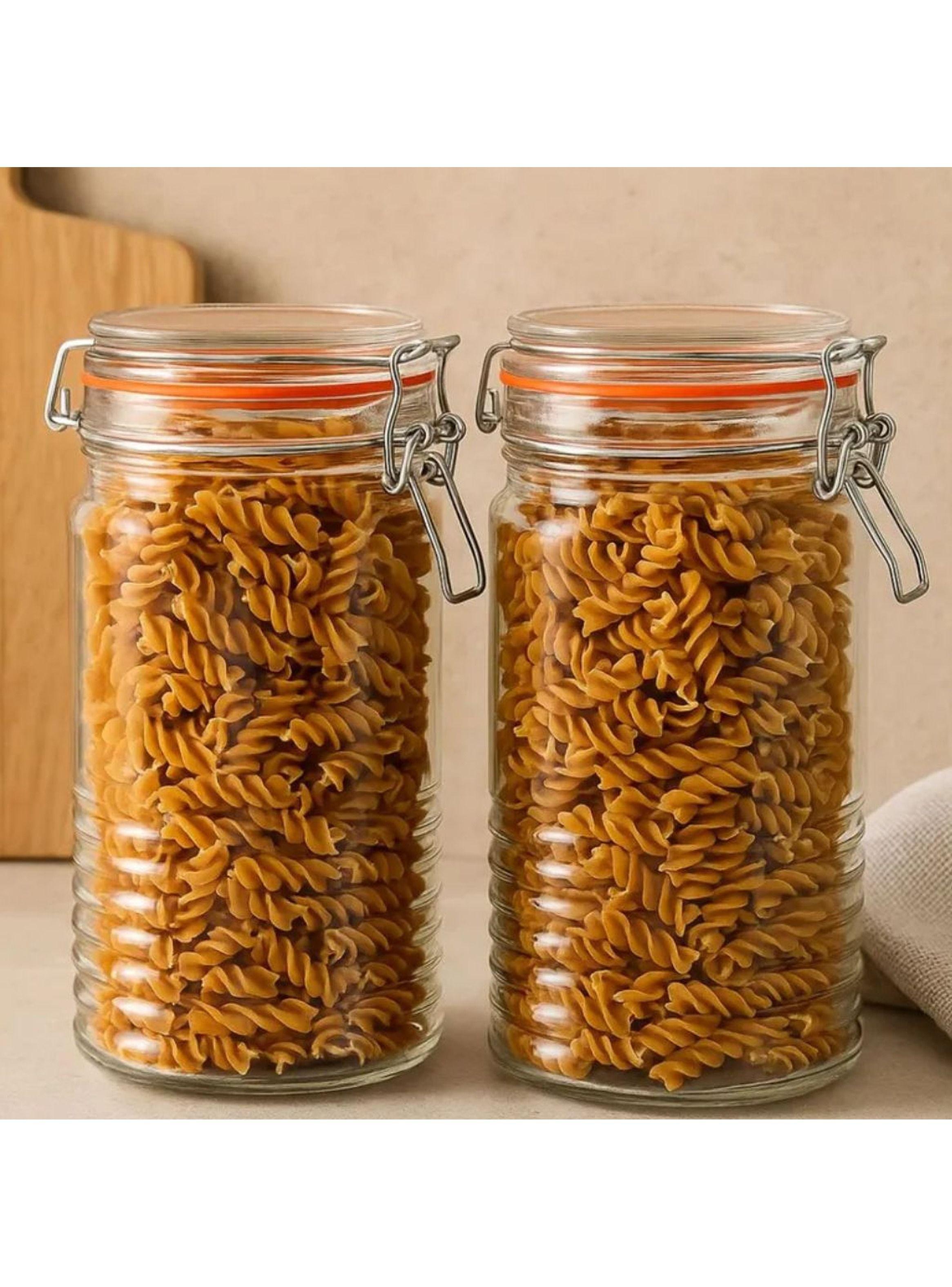 Pack de 3 Frascos con tapa de Vidrio 1Litro Allegra-2
