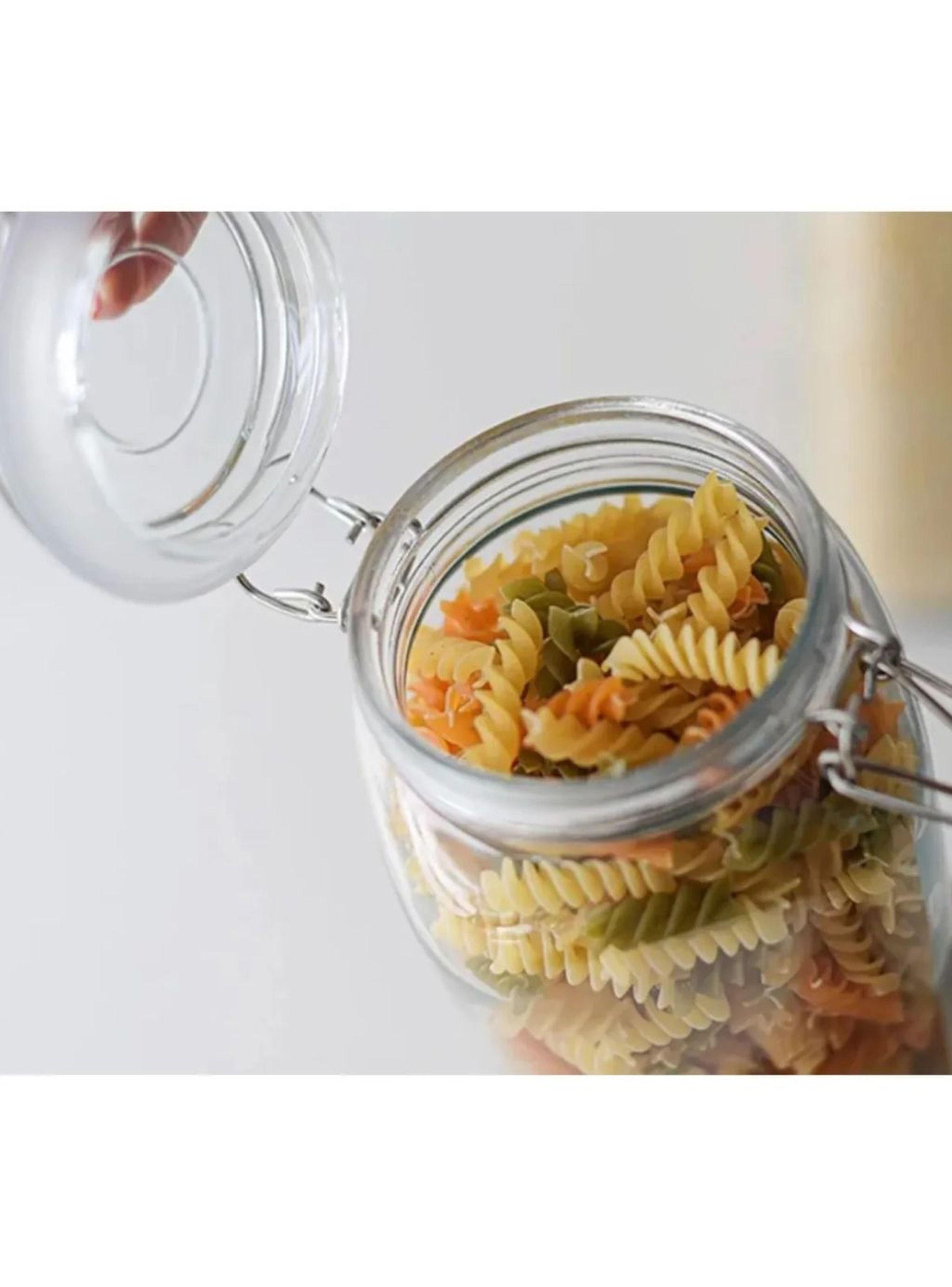 Pack de 3 Frascos con tapa de Vidrio 1Litro Allegra-3