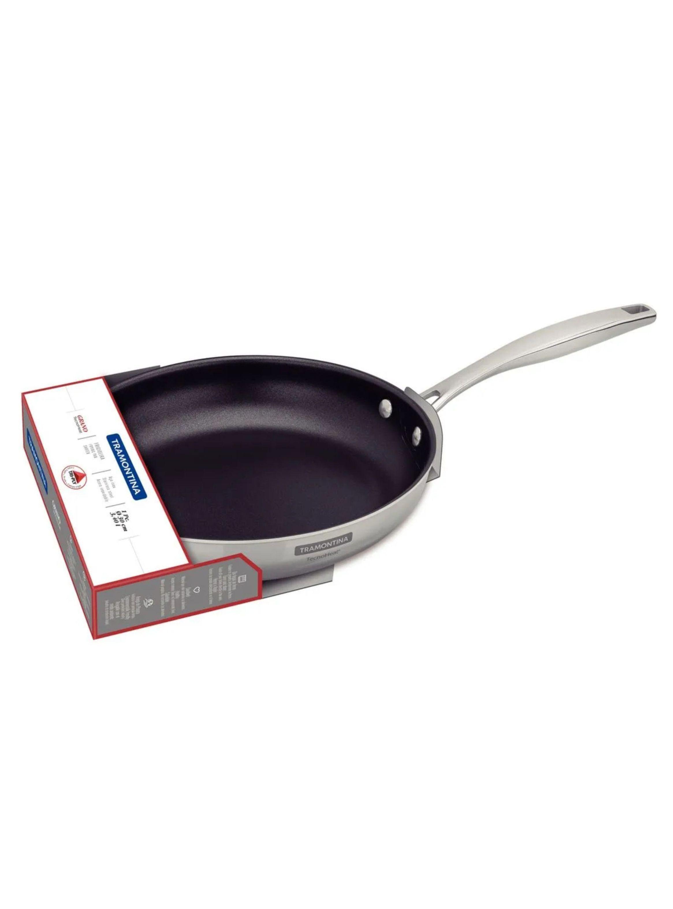 Sarten Tramontina Grano Ace. Inoxi. cuerpo triple interior antiadherente 30cm -5