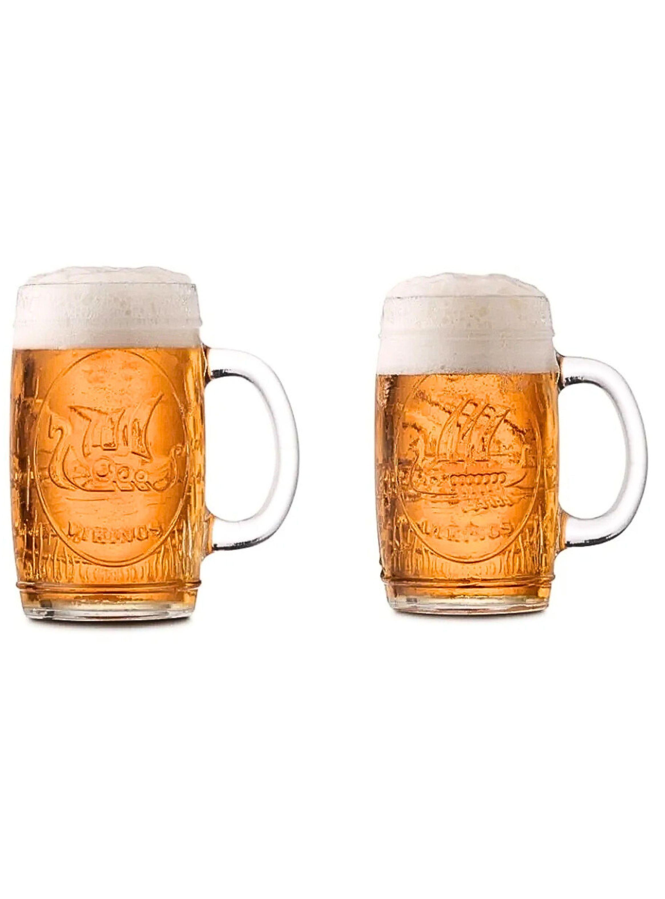 Set de 4 Vasos Cerveceros de Vidrio 480 ml Vikings-3