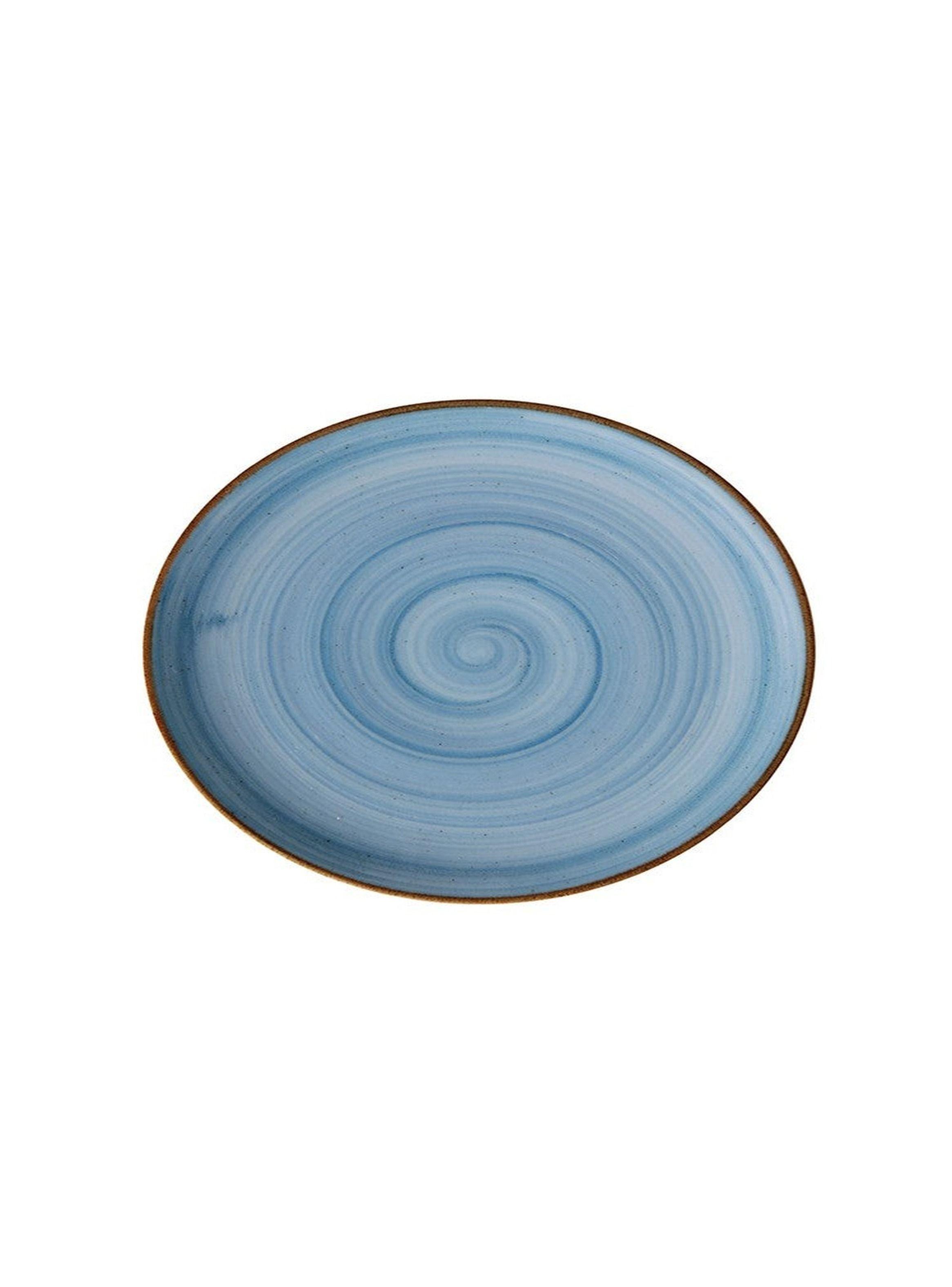 Set de 6 Platos Llano Coupe 17 2 Cm Azul Mar Artisan-2