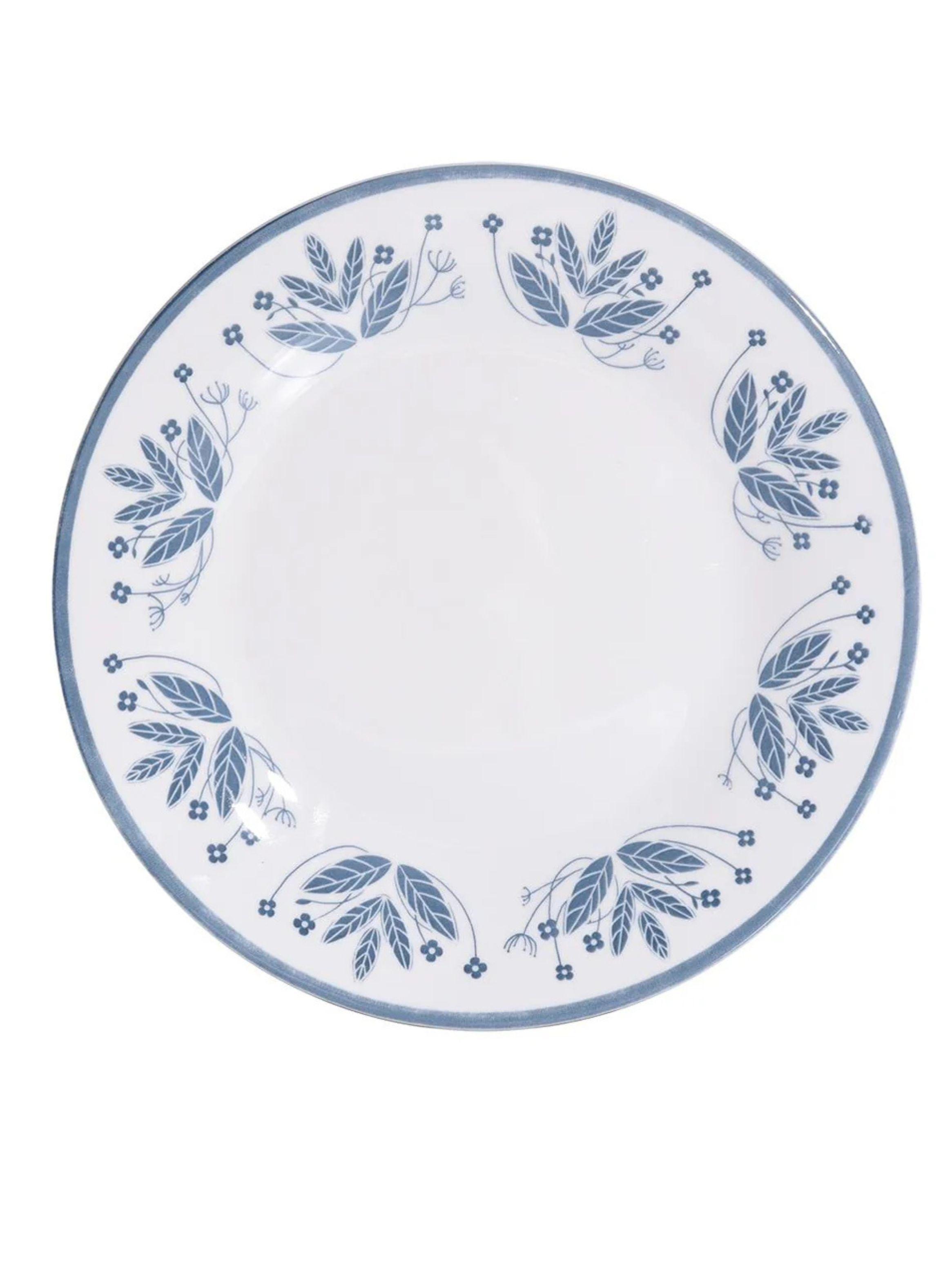Juego de Vajilla 30 Piezas de Porcelana Decorada Modelo Hannah Dise o Floral Azul-3