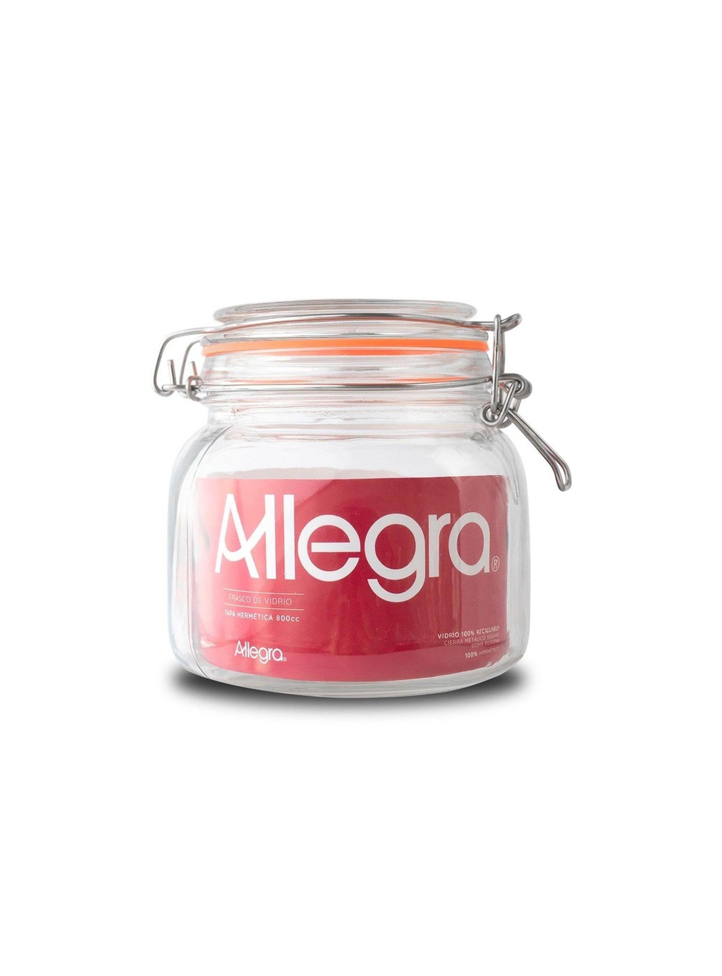 Pack de 3 Frasco de Vidrio con tapa Hermética 800ml Allegra-2