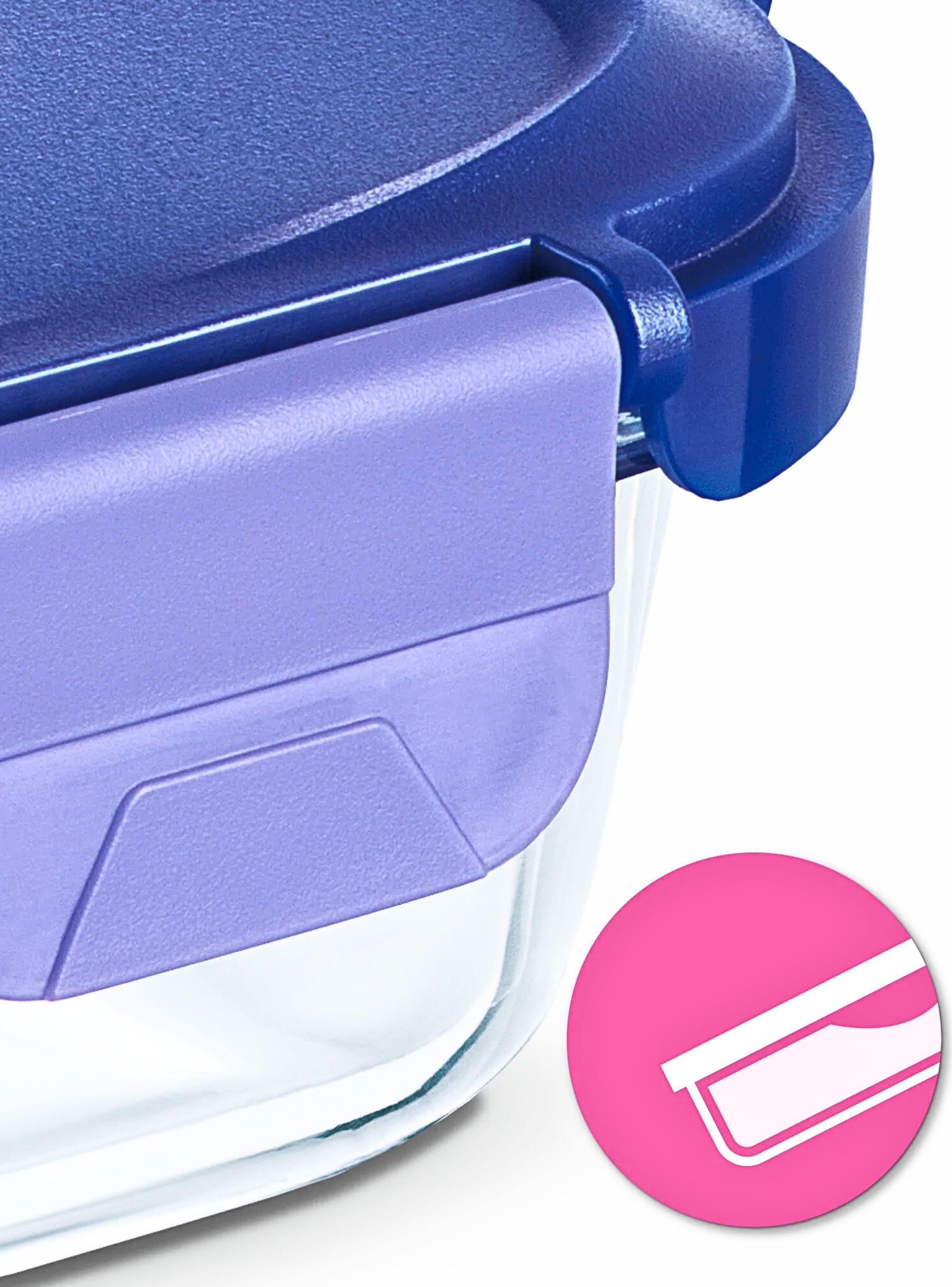 Contenedor Hermético de Vidrio Rectangular 650 ml resistente-2